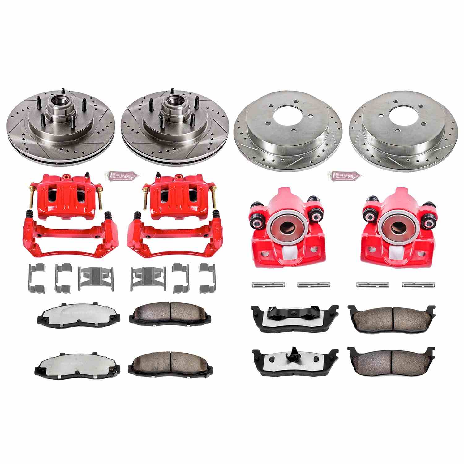 Power Stop 99-00 Ford F-150 Front and Rear Z36 Truck & Tow Kit w/Cals
