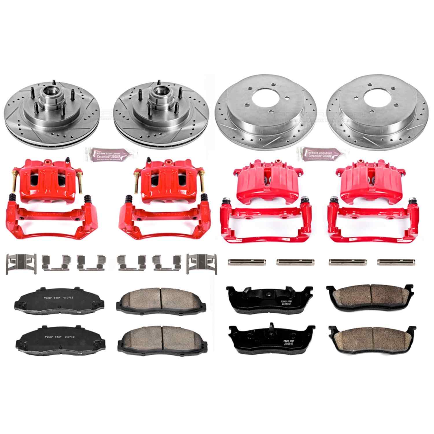 Power Stop 99-00 Ford F-150 Front & Rear Z23 Evolution Sport Brake Kit w/Calipers