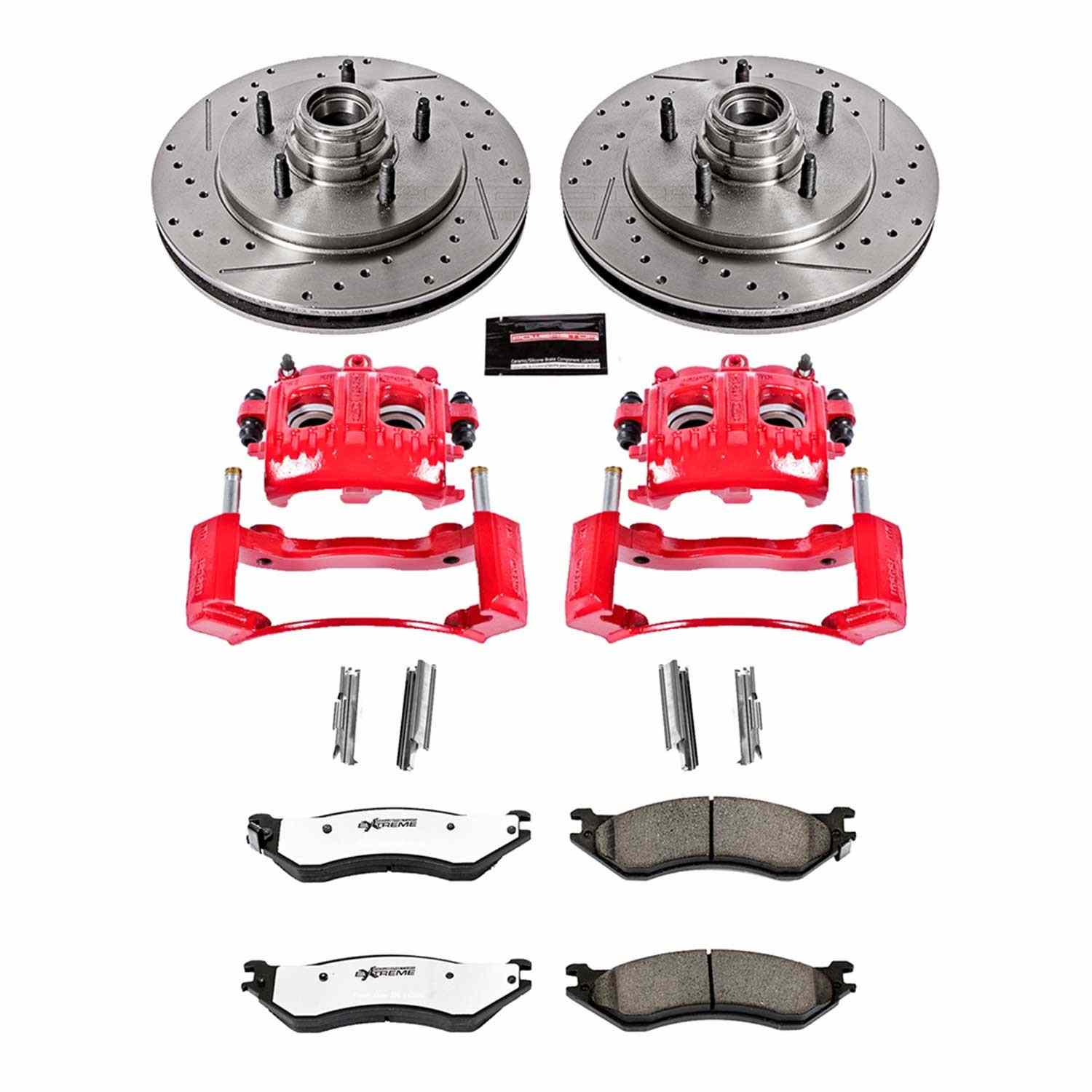 Power Stop 98-00 Lincoln Navigator Front Z36 Truck & Tow Kit w/Cals