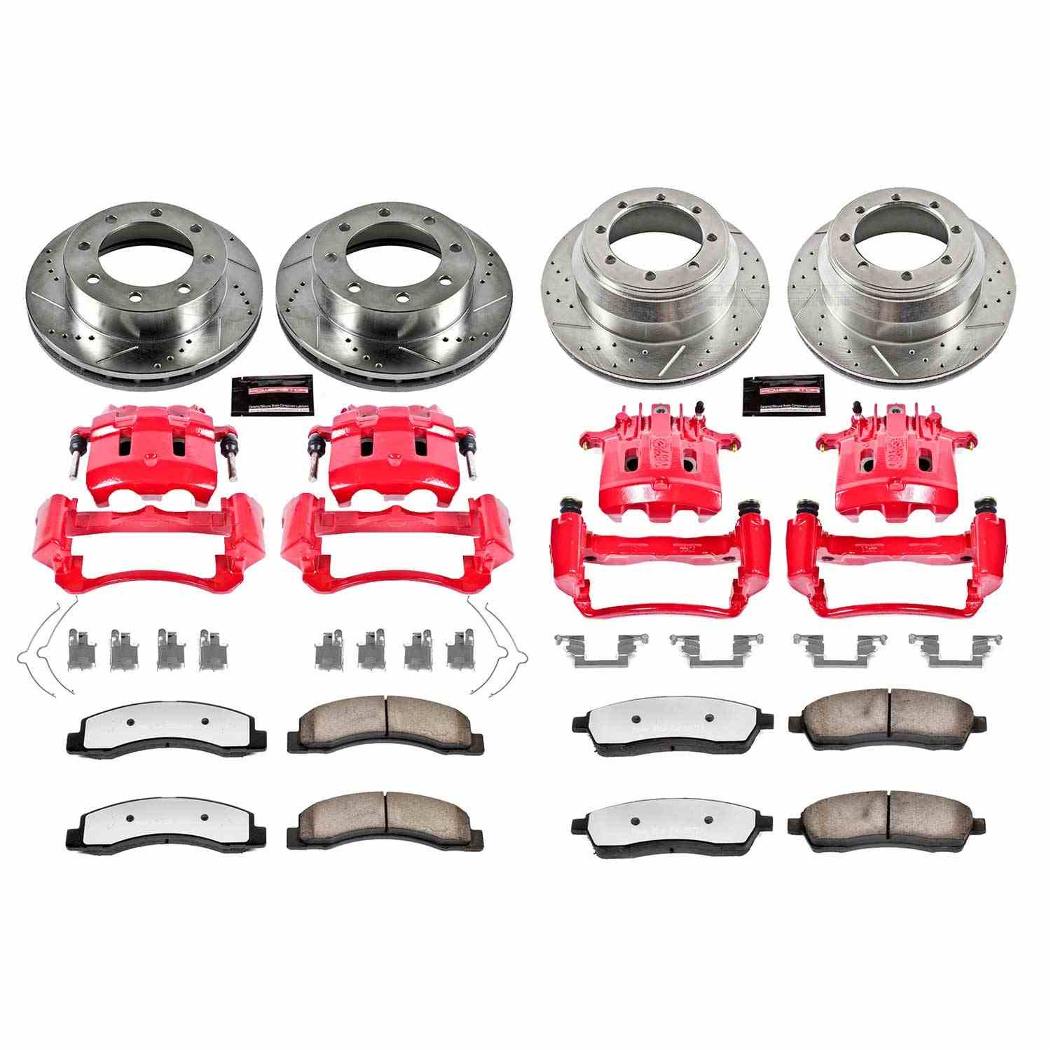 Power Stop 1999 Ford F-350 Super Duty Front and Rear Z36 Truck & Tow Kit w/Cals