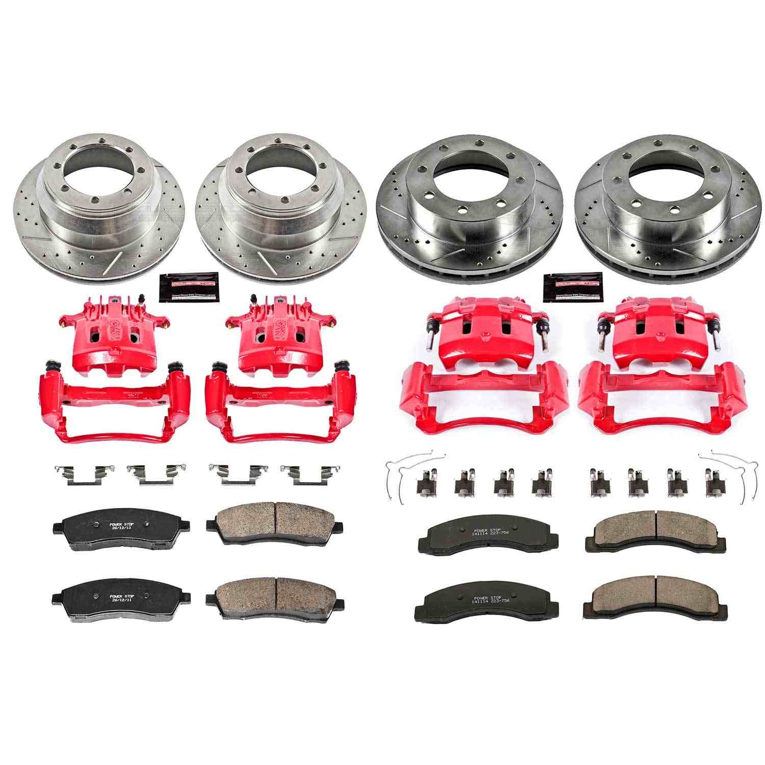 Power Stop 1999 Ford F-350 Super Duty Front & Rear Z23 Evolution Sport Brake Kit w/Calipers