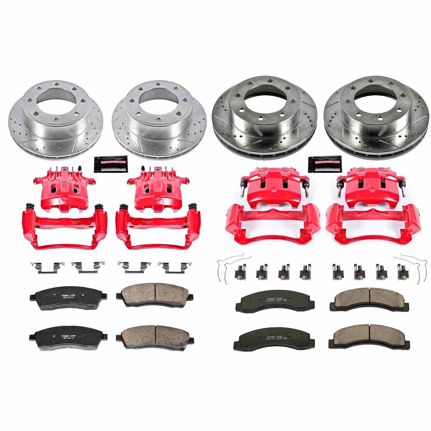 Power Stop 1999 Ford F-250 Super Duty Front & Rear Z23 Evolution Sport Brake Kit w/Calipers