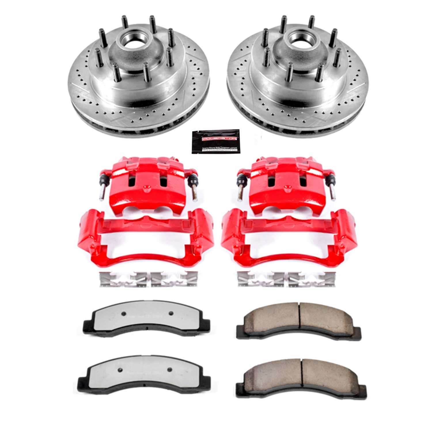 Power Stop 99-01 Ford F-250 Super Duty Front Z36 Truck & Tow Kit w/Cals