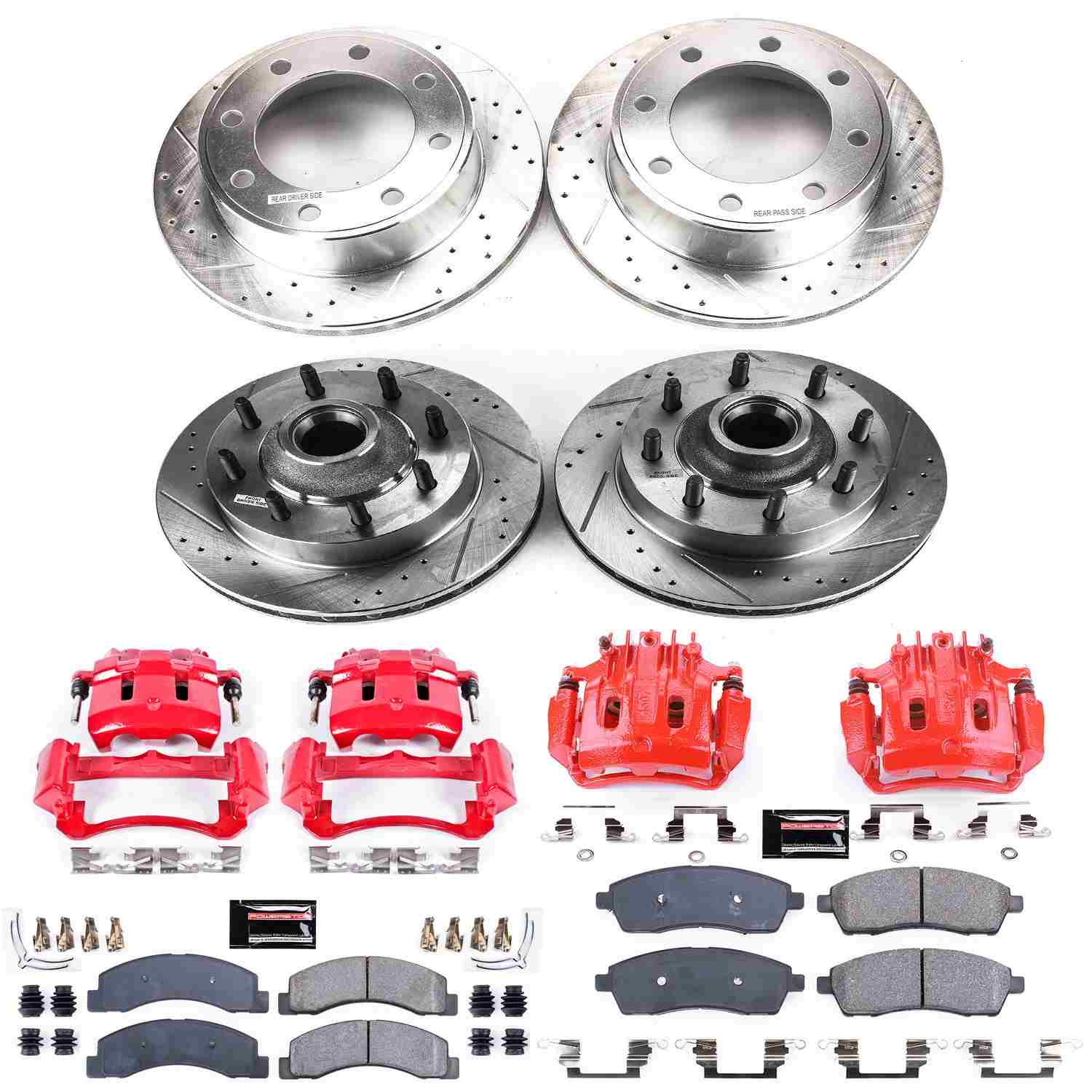 Power Stop 00-01 Ford F-250 Super Duty Front & Rear Z23 Evolution Kit w/Calipers