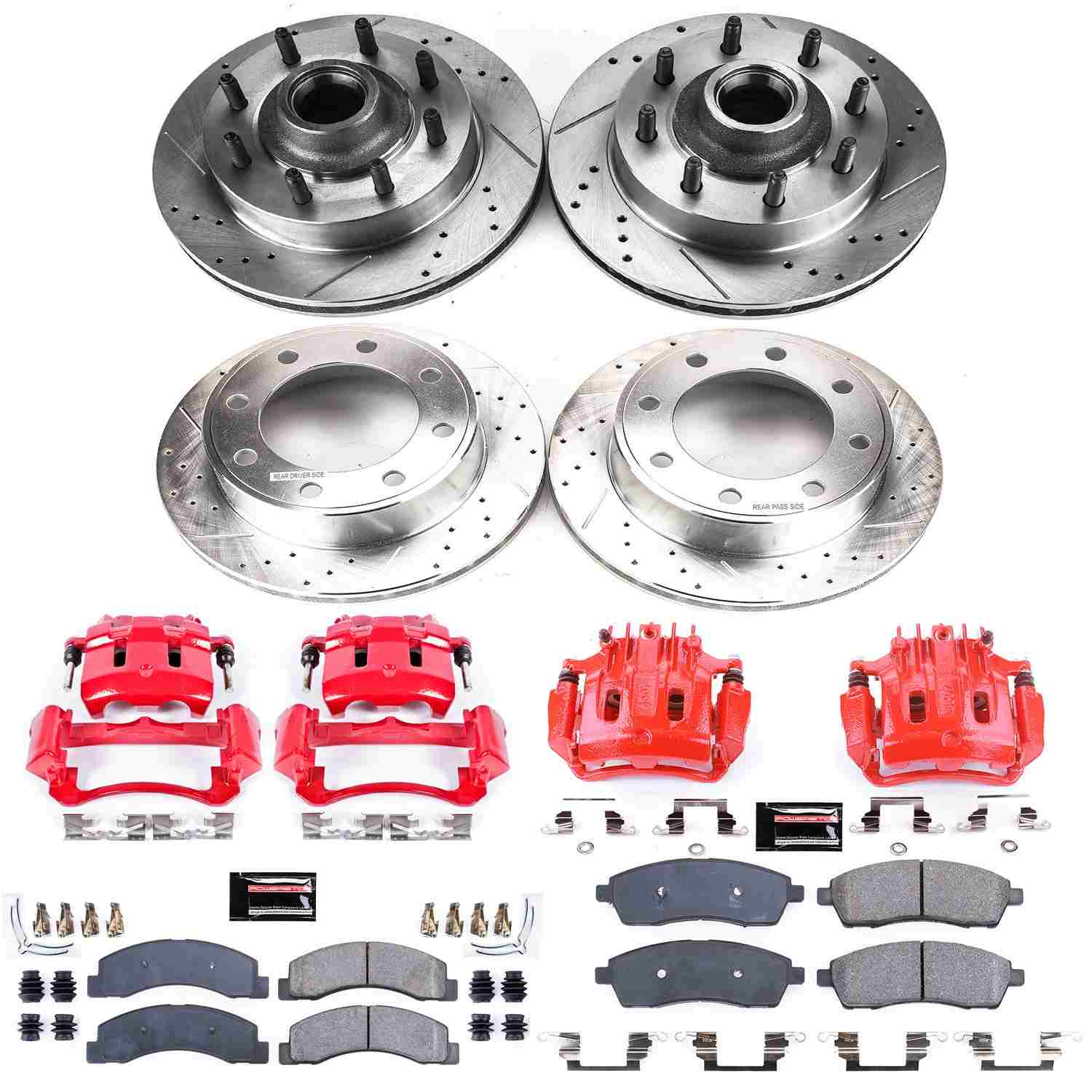 Power Stop 00-02 Ford Excursion Front & Rear Z23 Evolution Kit w/Calipers
