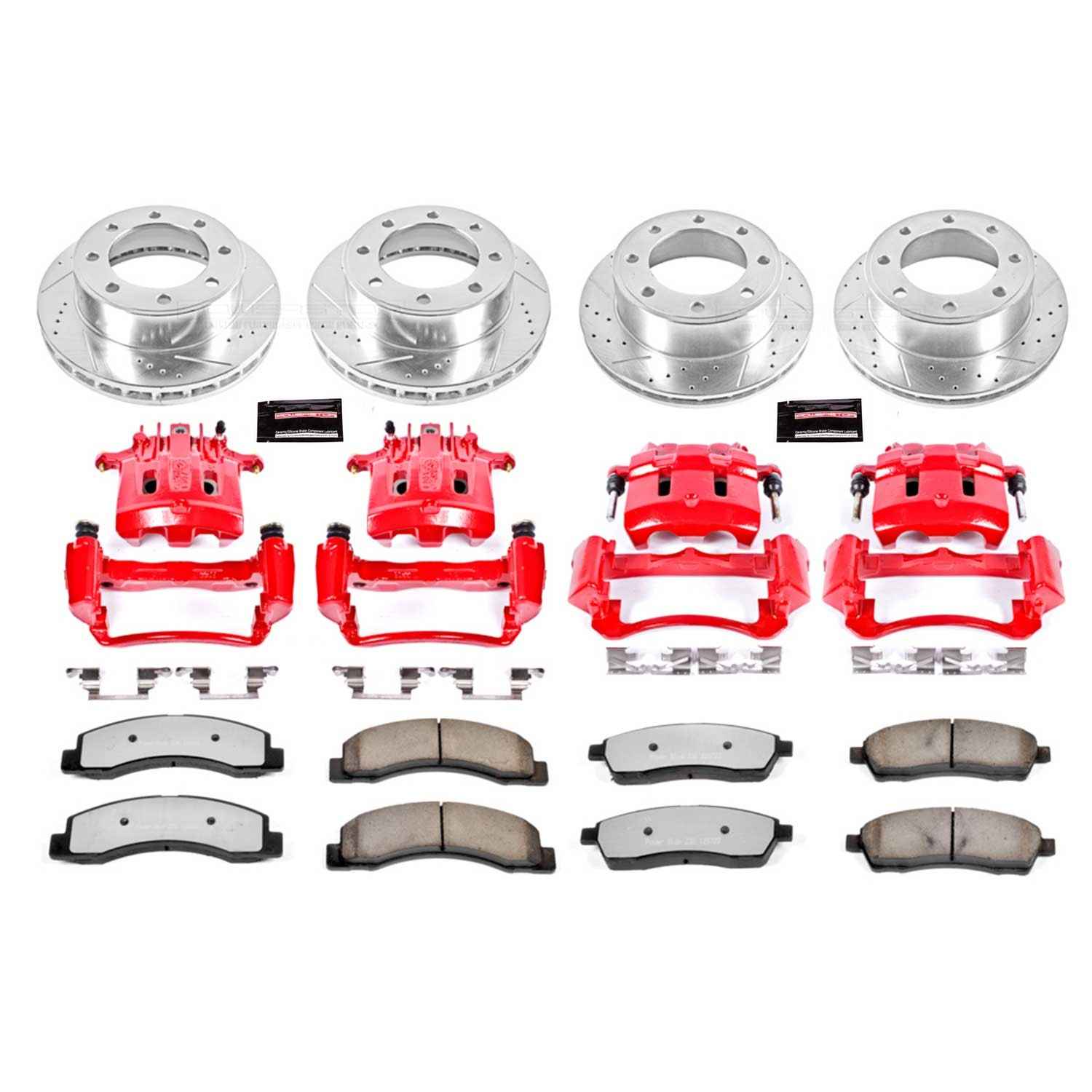 Power Stop 2000 Ford Excursion Front & Rear Z36 Truck & Tow Kit w/Calipers