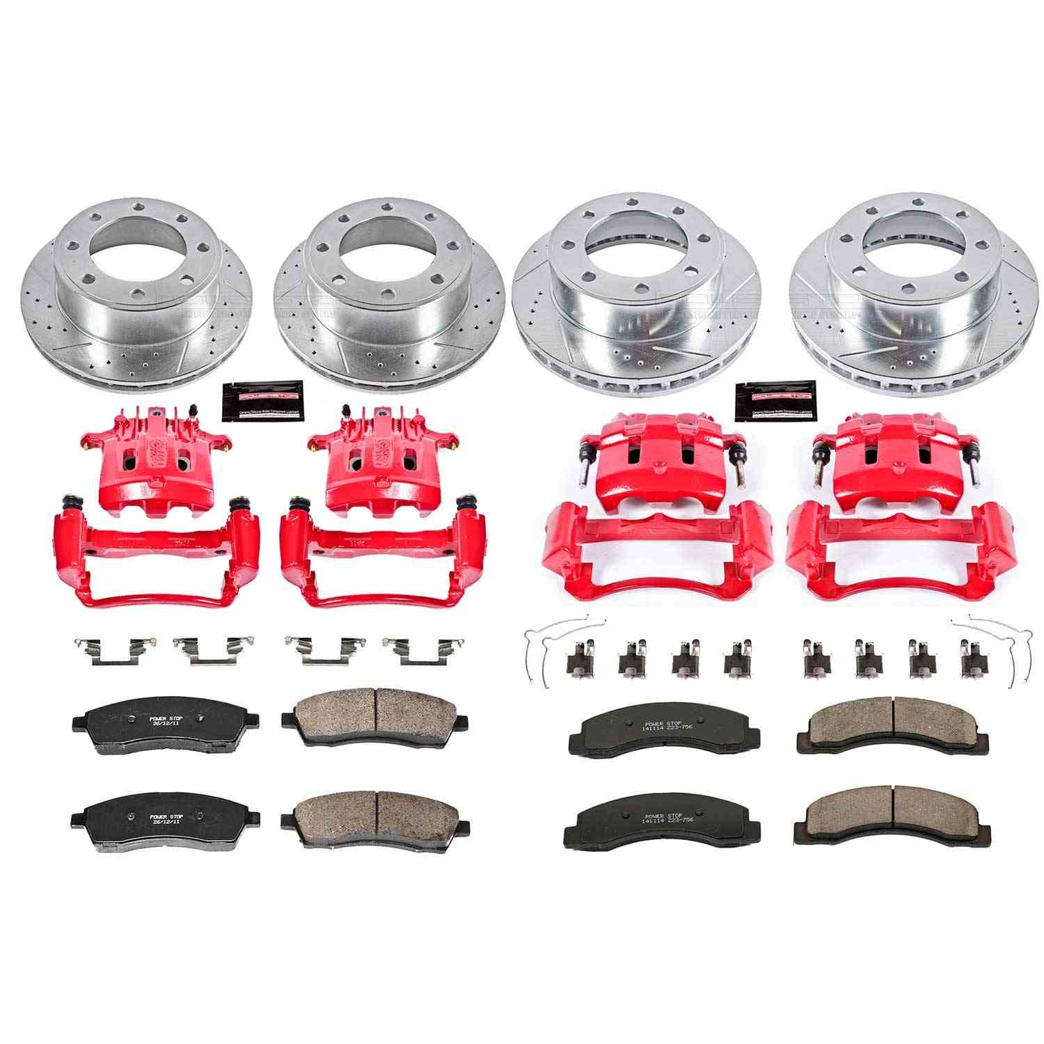Power Stop 2000 Ford Excursion Front & Rear Z23 Evolution Sport Brake Kit w/Calipers