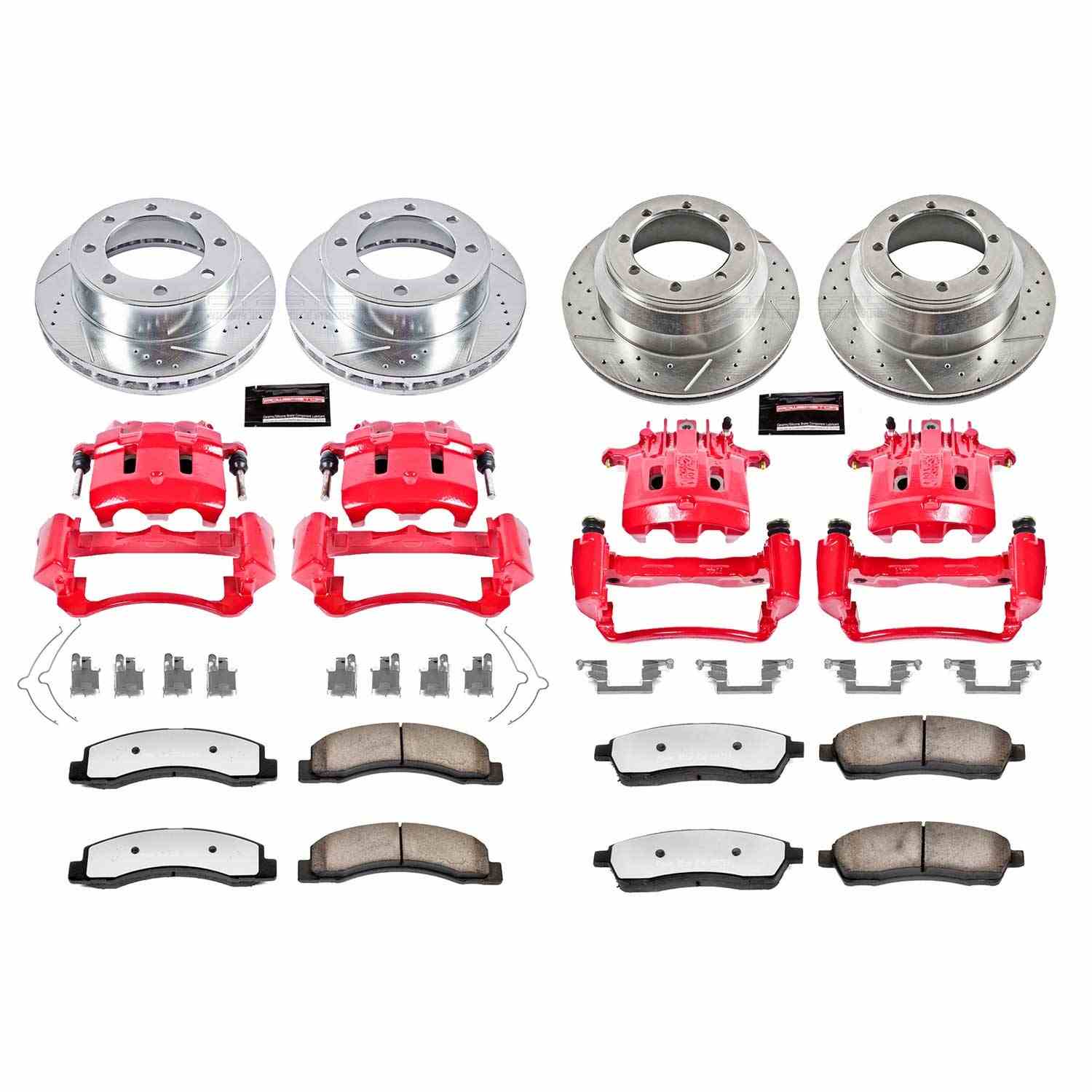 Power Stop 99-00 Ford F-350 Super Duty Front and Rear Z36 Truck & Tow Kit w/Cals