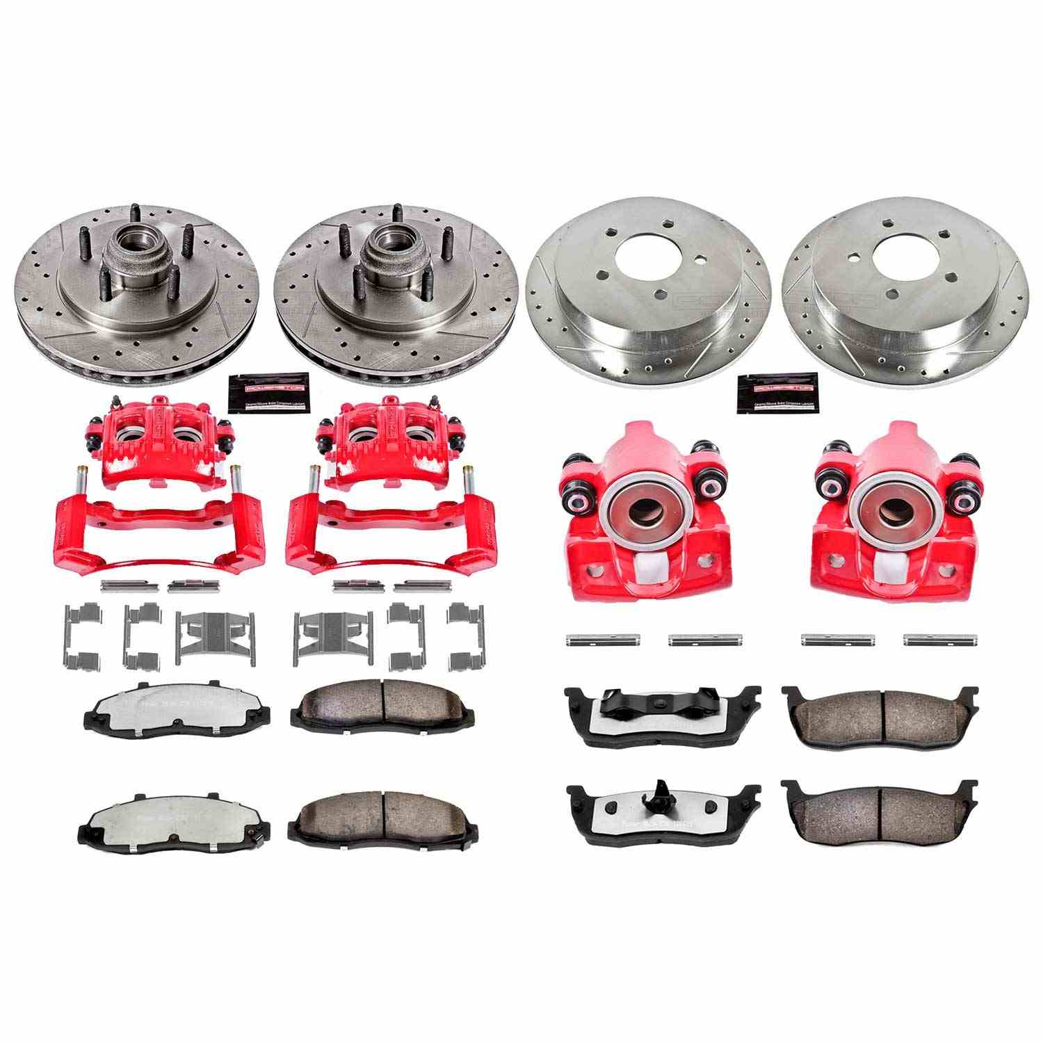 Power Stop 00-02 Lincoln Navigator Front and Rear Z36 Truck & Tow Kit w/Cals