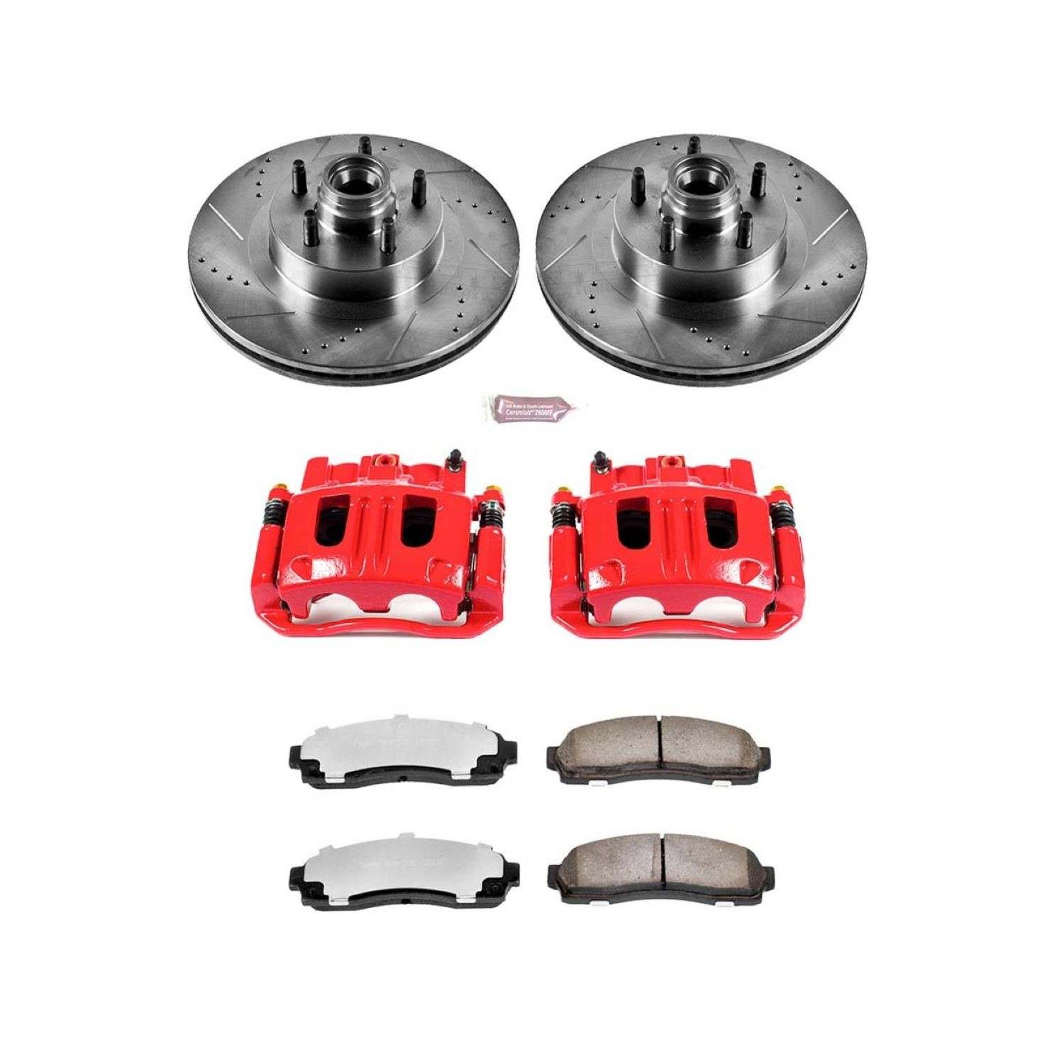 Power Stop 03-05 Ford Explorer Sport Trac Front Z36 Truck & Tow Kit w/Cals