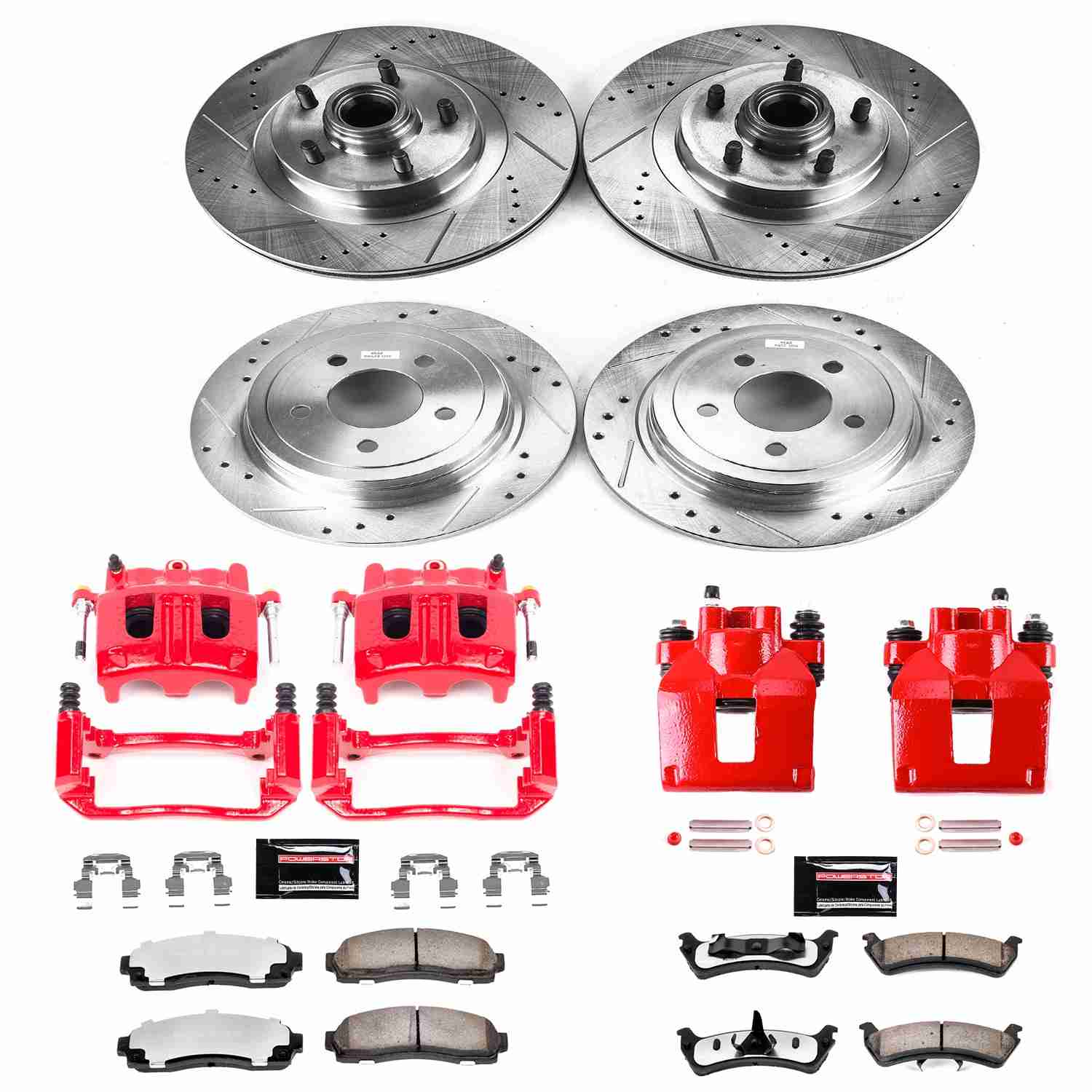 Power Stop 2003 Ford Explorer Sport Front and Rear Z36 Truck & Tow Kit w/Cals