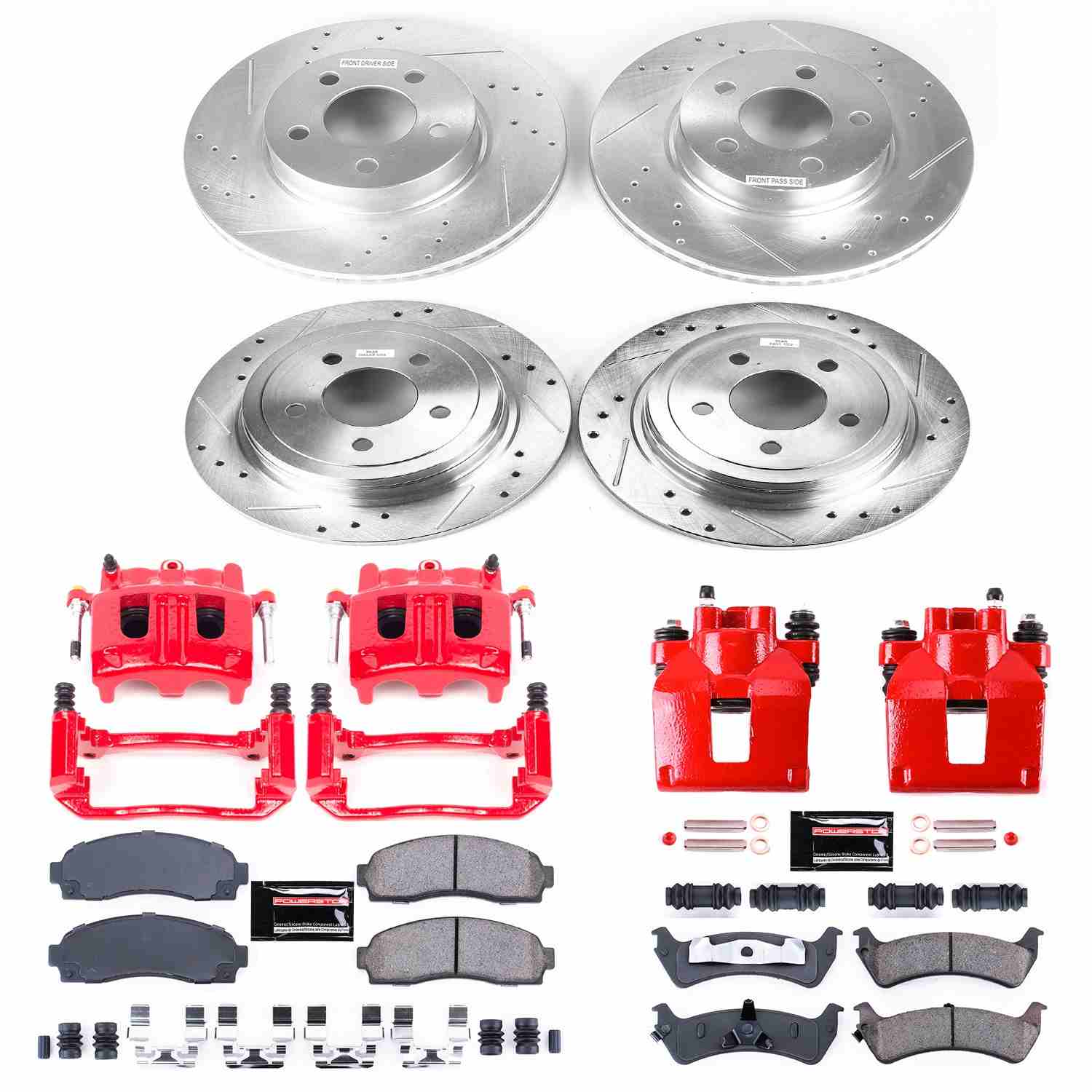 Power Stop 2003 Ford Explorer Sport Front & Rear Z23 Evolution Sport Brake Kit w/Calipers
