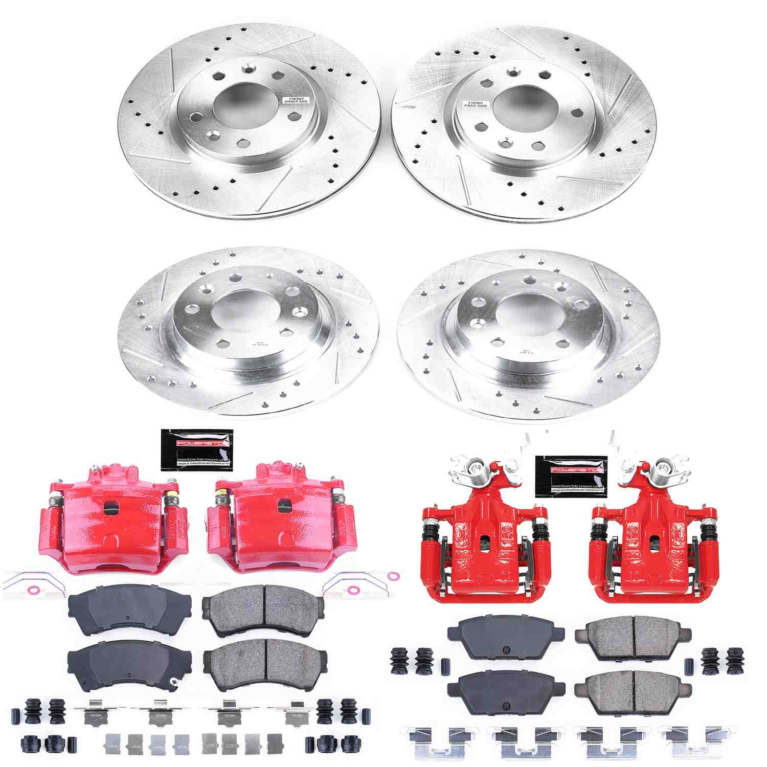 Power Stop 06-12 Ford Fusion Front & Rear Z23 Evolution Sport Brake Kit w/Calipers