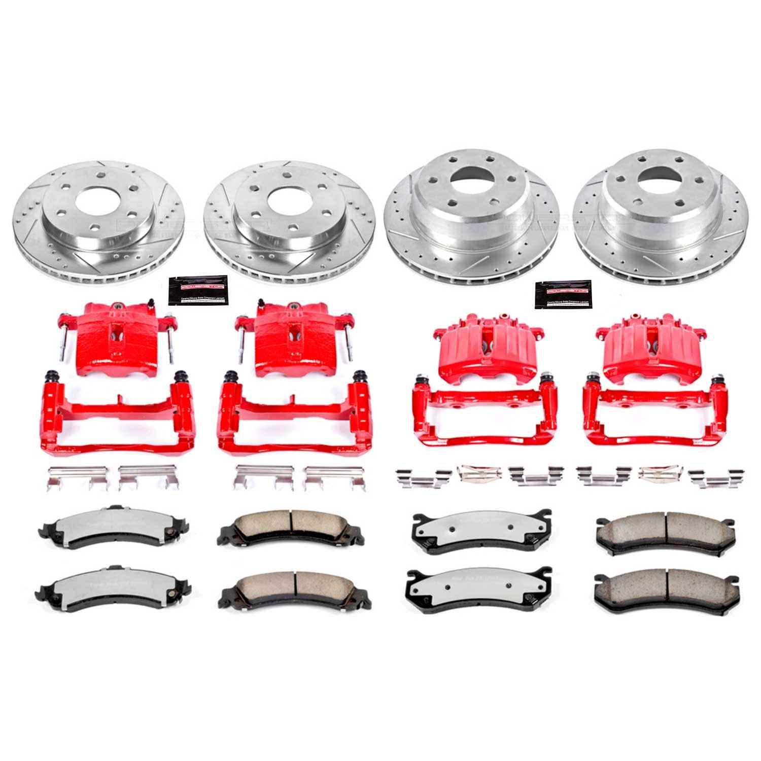Power Stop 02-06 Cadillac Escalade Front and Rear Z36 Truck & Tow Kit w/Calipers