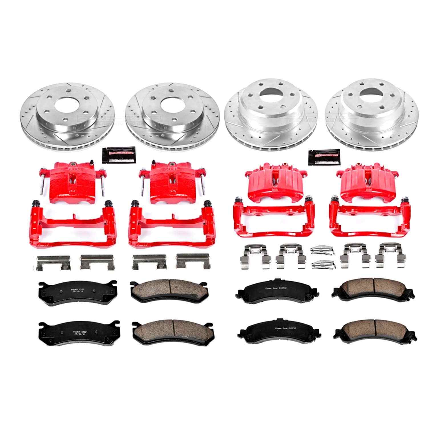 Power Stop 02-06 Cadillac Escalade Front & Rear Z23 Evolution Sport Brake Kit w/Calipers