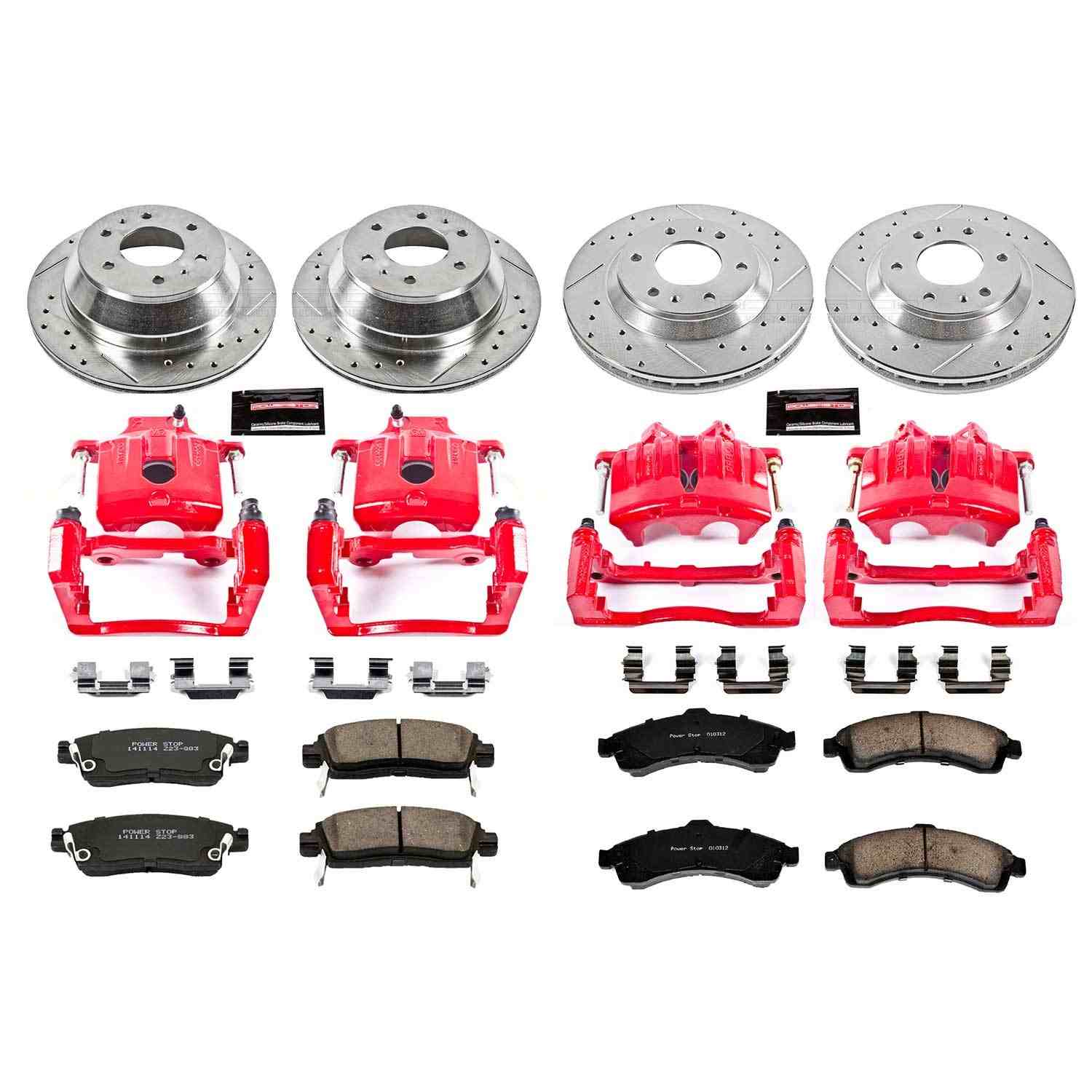 Power Stop 04-05 Buick Rainier Front & Rear Z23 Evolution Sport Brake Kit w/Calipers