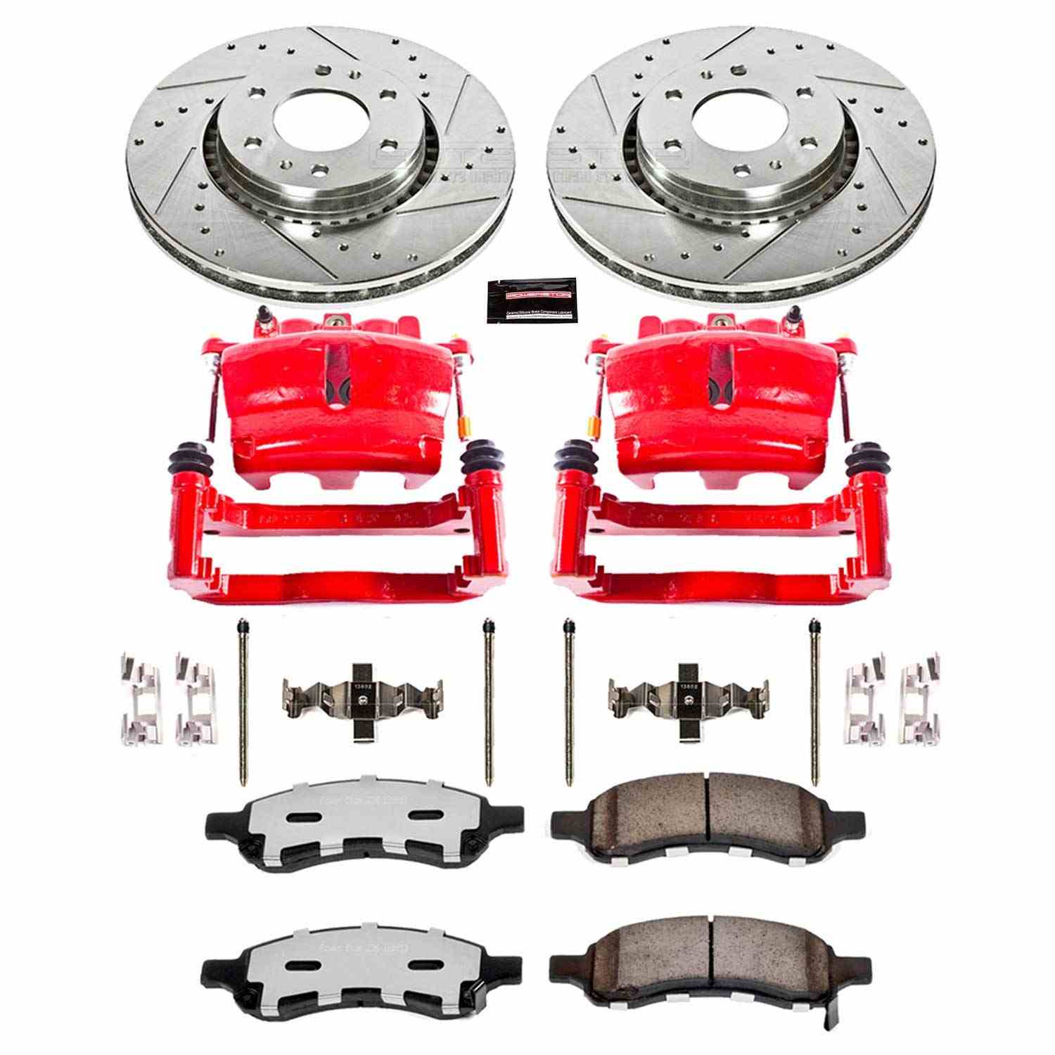 Power Stop 06-09 Saab 9-7x Front Z36 Truck & Tow Kit w/Cals