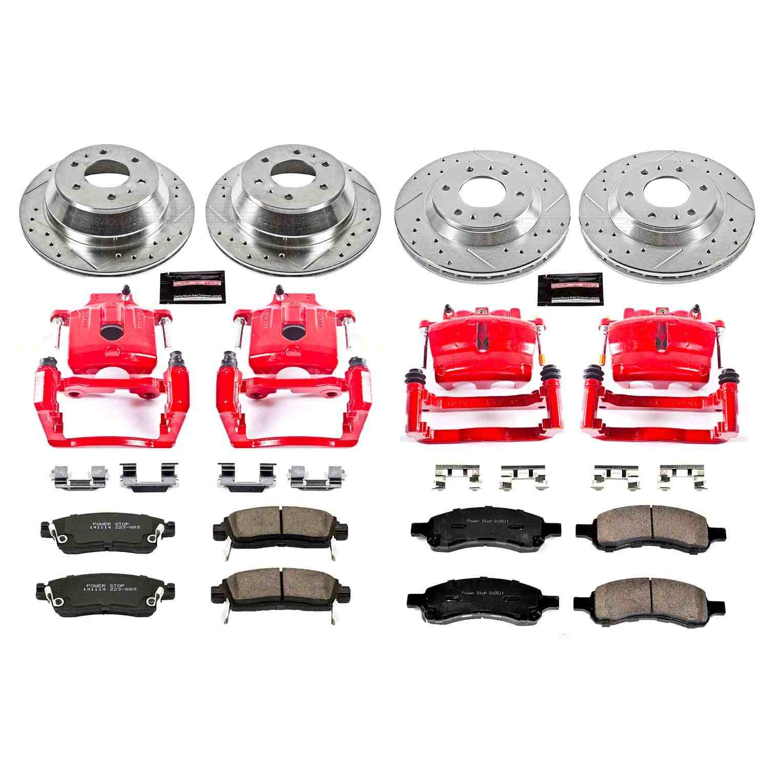 Power Stop 06-07 Buick Rainier Front & Rear Z23 Evolution Sport Brake Kit w/Calipers