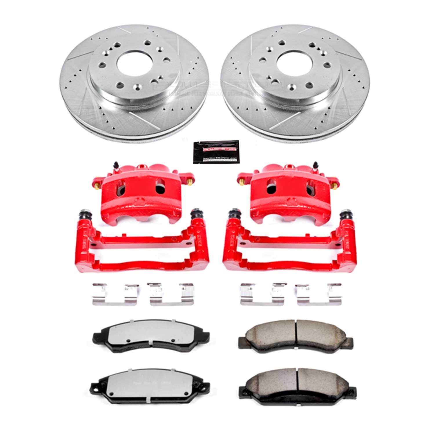Power Stop 2007 GMC Yukon XL 1500 Front Z36 Truck & Tow Kit w/Cals
