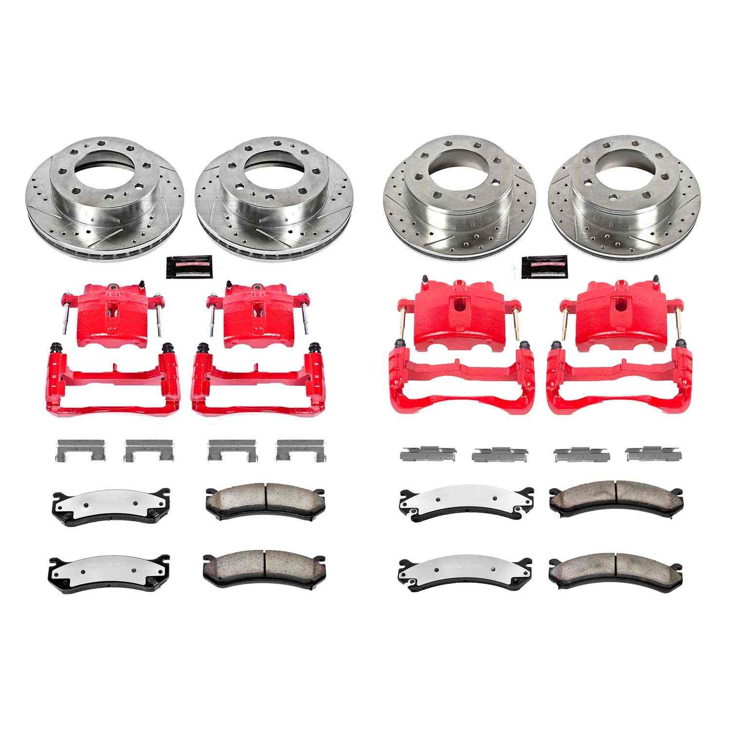 Power Stop 07-10 GMC Sierra 3500 HD Front and Rear Z36 Truck & Tow Kit w/Cals
