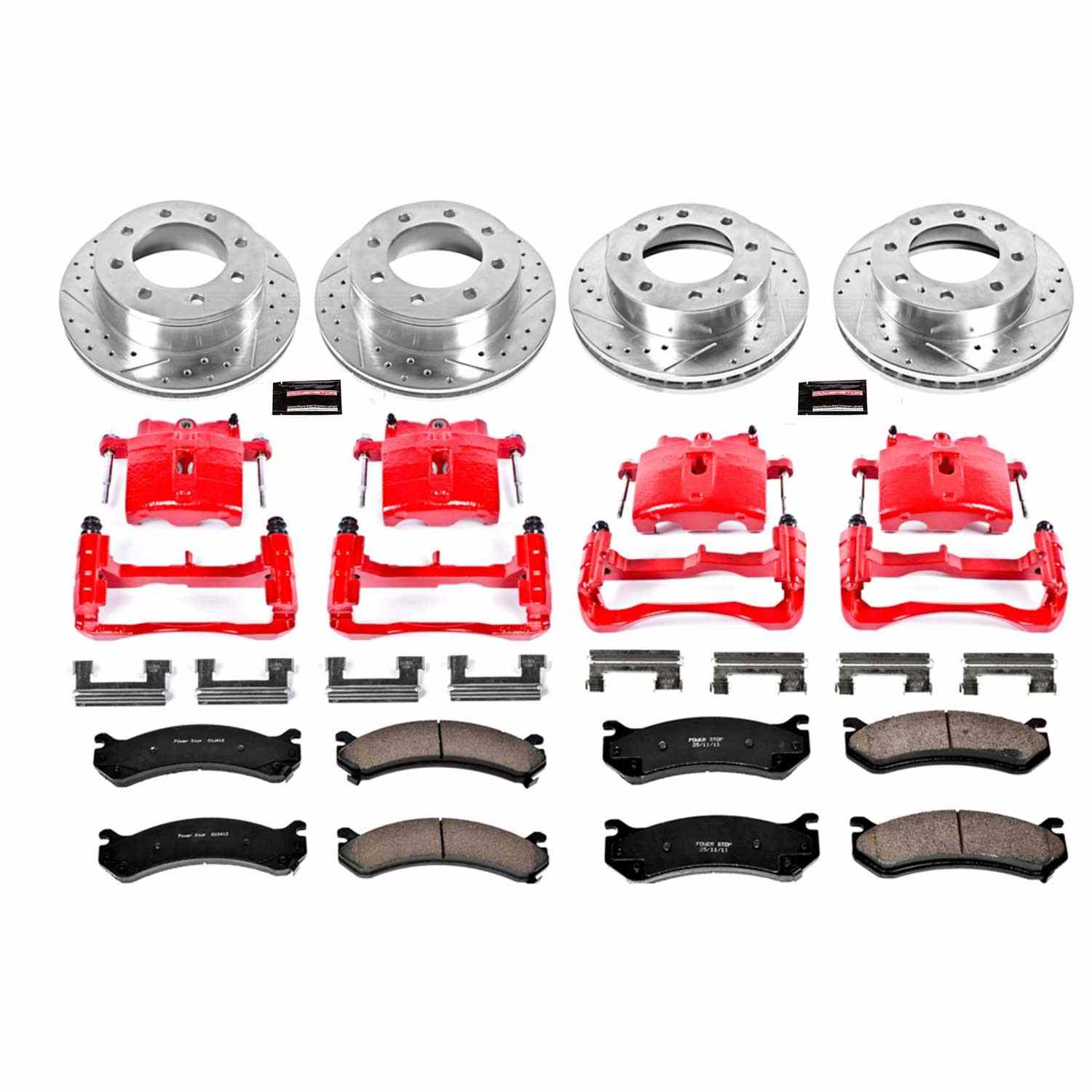 Power Stop 02-04 Chevrolet Avalanche 2500 Front & Rear Z23 Evolution Sport Brake Kit w/Calipers