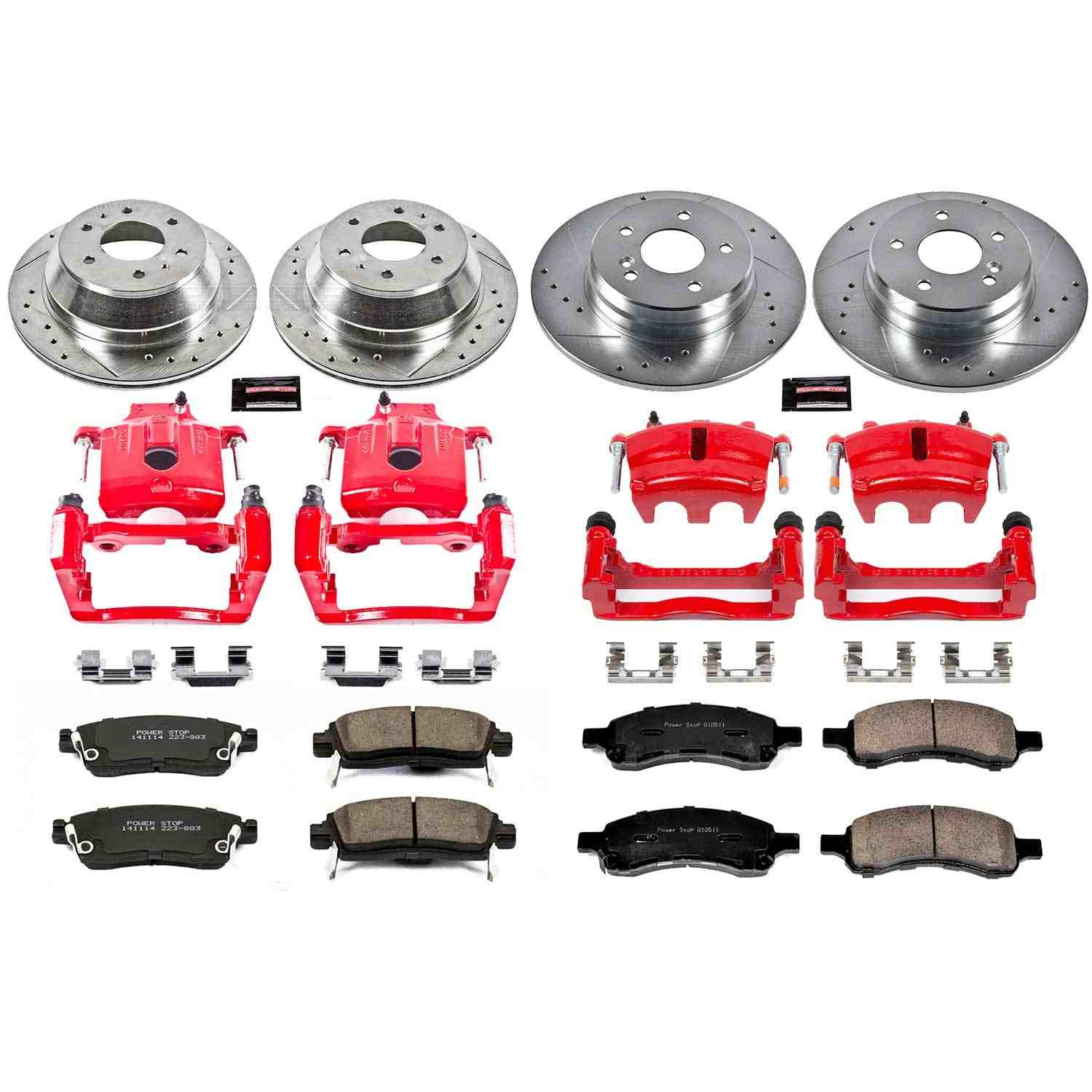 Power Stop 06-07 Buick Rainier Front & Rear Z23 Evolution Sport Brake Kit w/Calipers