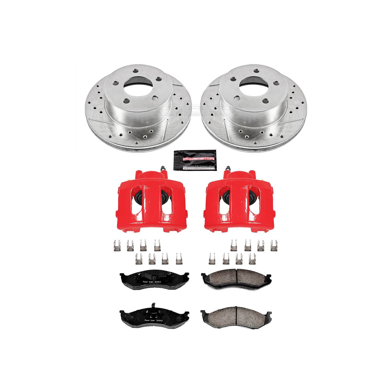 Power Stop 90-99 Jeep Cherokee Front Z23 Evolution Sport Brake Kit w/Calipers