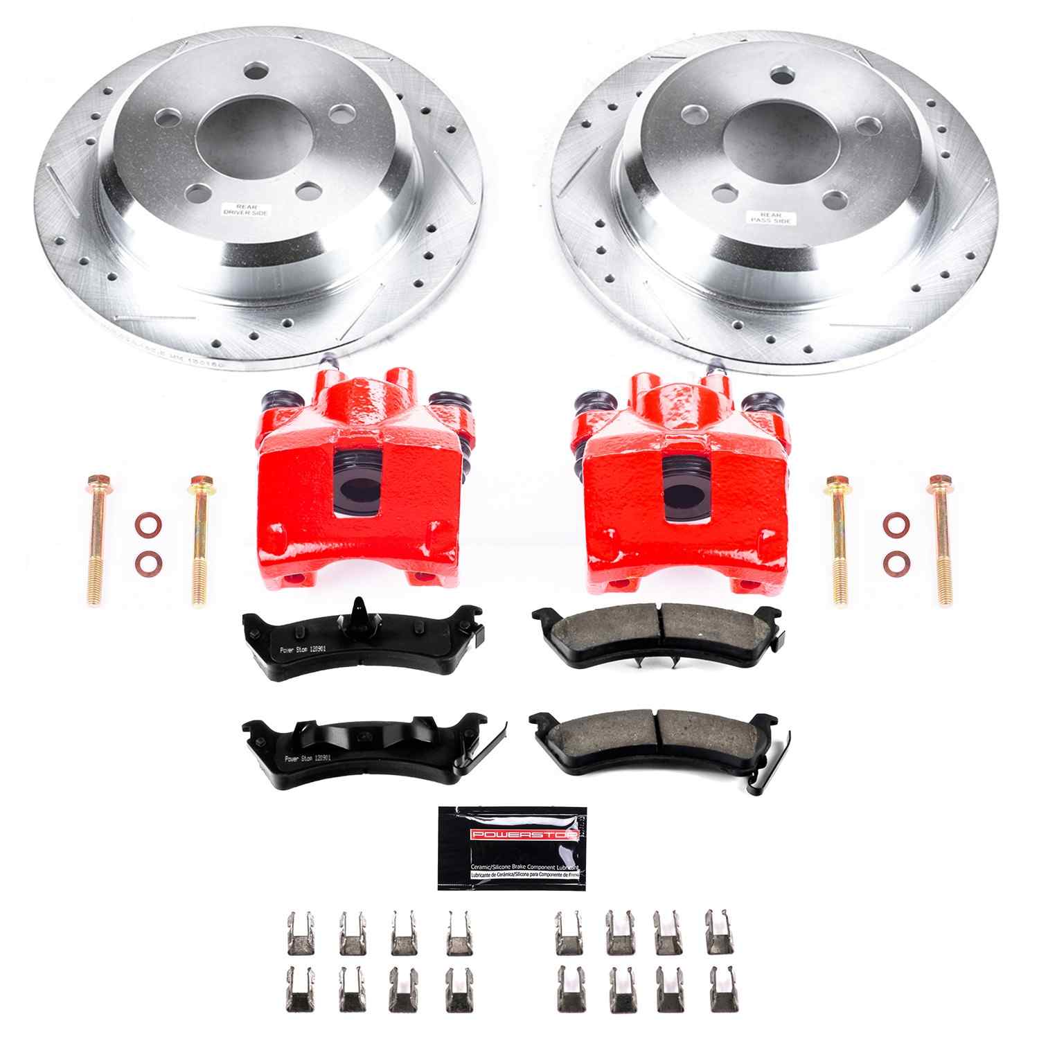 Power Stop 95-98 Jeep Grand Cherokee Rear Z23 Evolution Sport Brake Kit w/Calipers