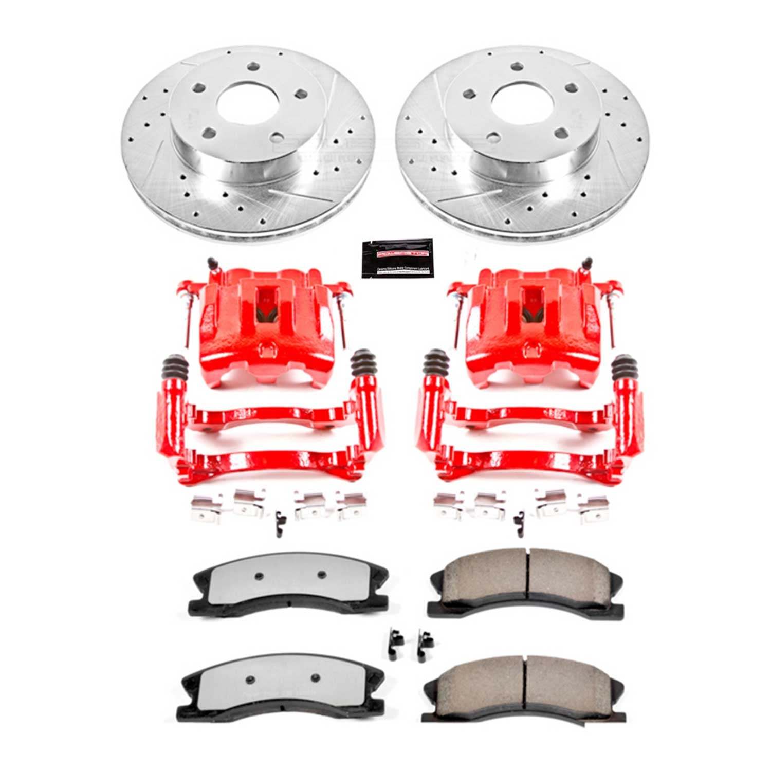 Power Stop 99-04 Jeep Gr& Cherokee Front Z36 Truck & Tow Kit w/Cals
