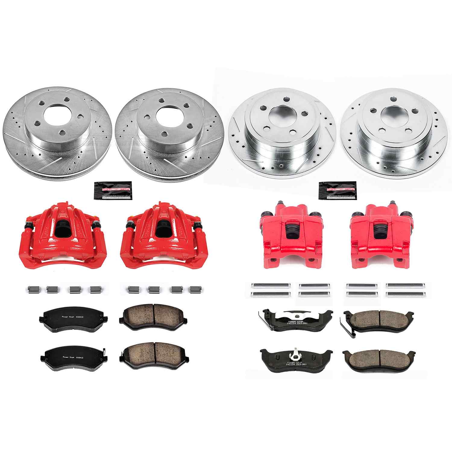 Power Stop 03-07 Jeep Liberty Front & Rear Z23 Evolution Sport Brake Kit w/Calipers