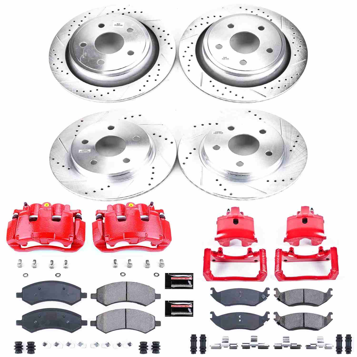 Power Stop 07-09 Chrysler Aspen Front & Rear Z23 Evolution Sport Brake Kit w/Calipers