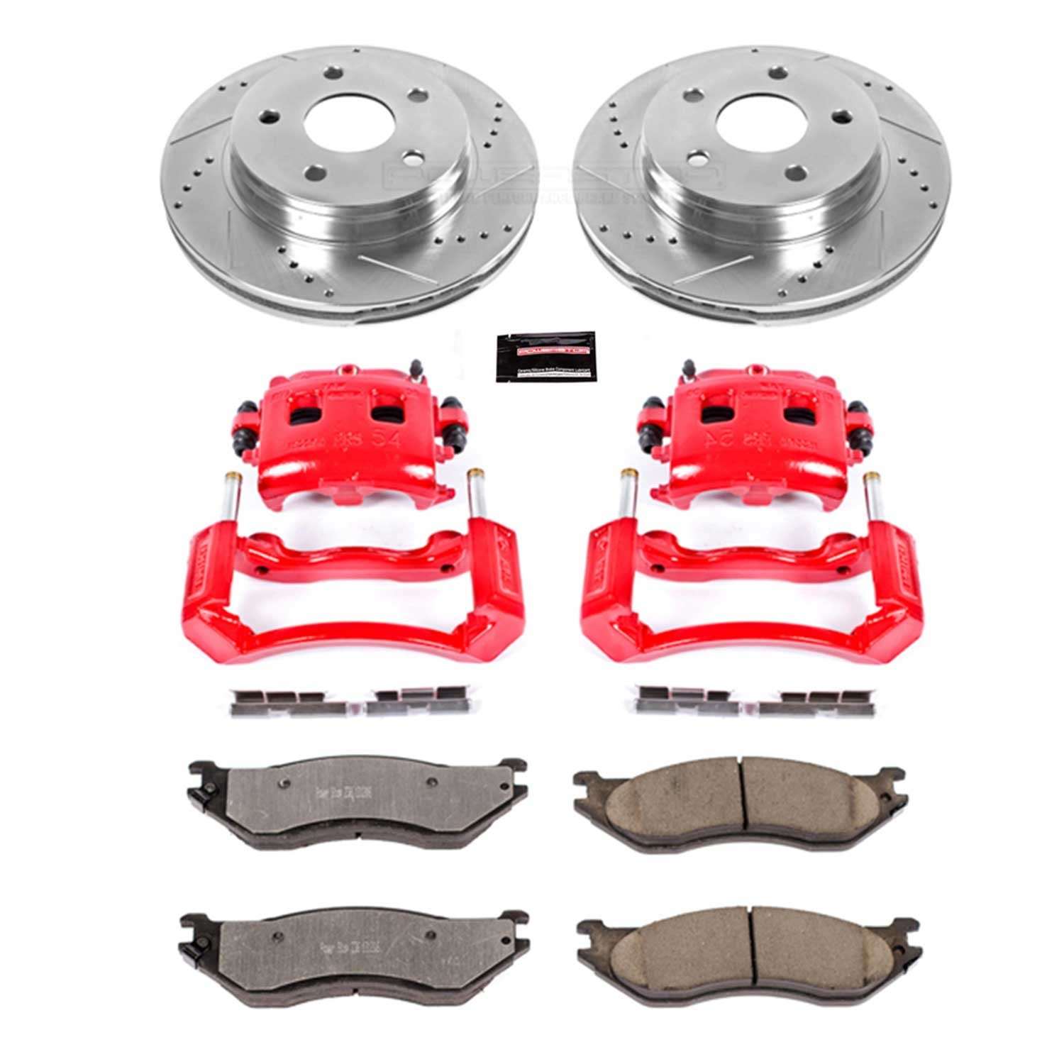 Power Stop 2002 Dodge Ram 1500 Front Z36 Truck & Tow Kit w/Cals