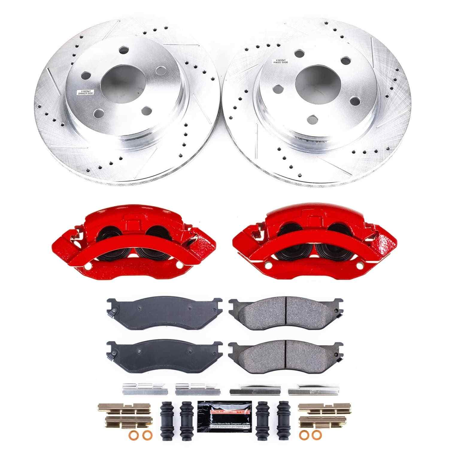 Power Stop 04-06 Dodge Durango Front Z23 Evolution Kit w/Cals