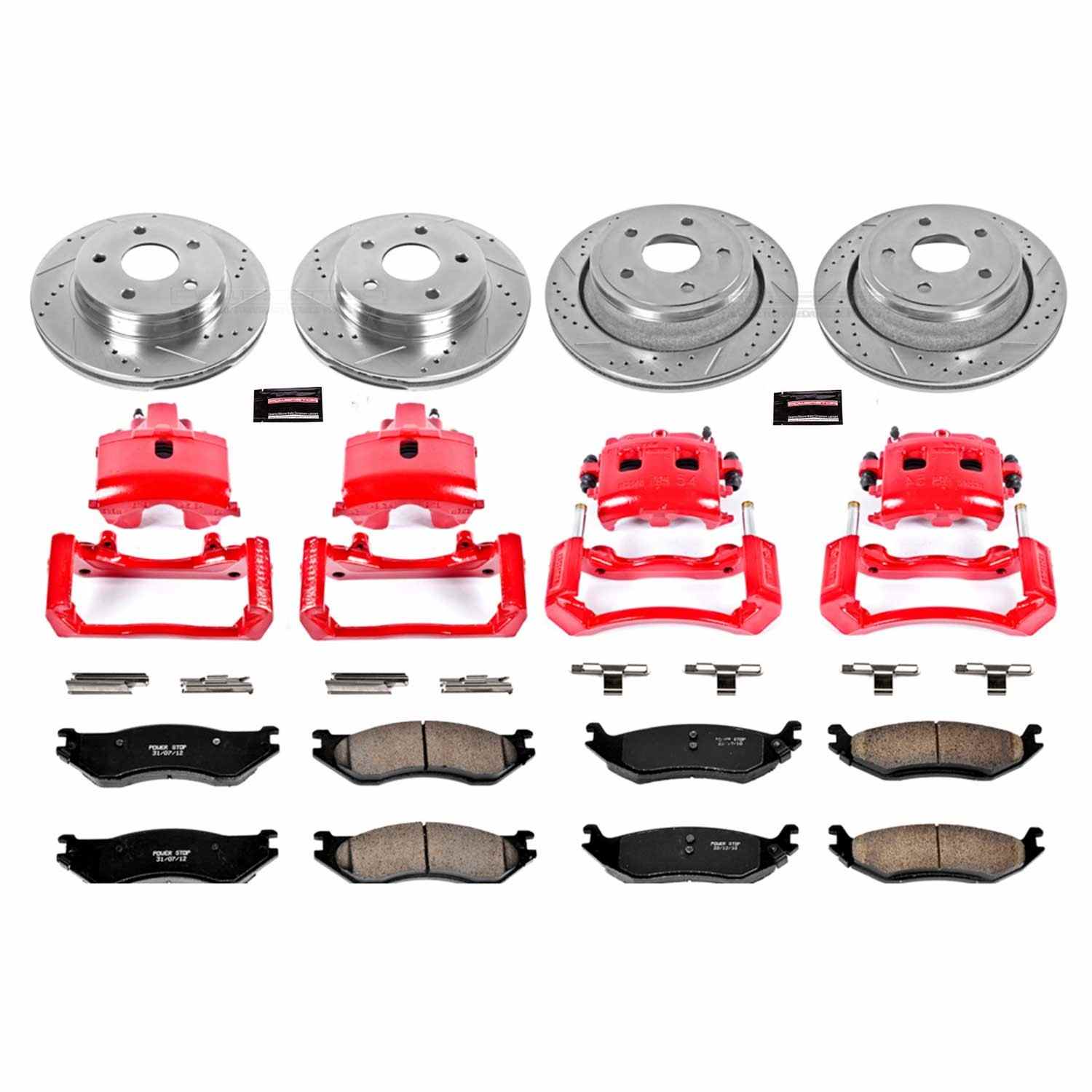 Power Stop 2002 Dodge Ram 1500 Front & Rear Z23 Evolution Sport Brake Kit w/Calipers