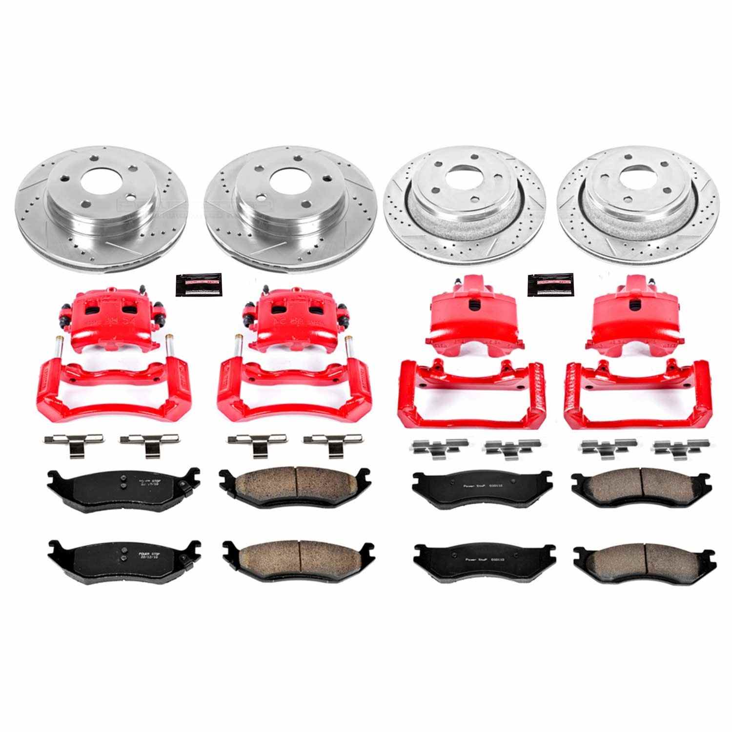Power Stop 03-05 Dodge Ram 1500 Front & Rear Z23 Evolution Sport Brake Kit w/Calipers