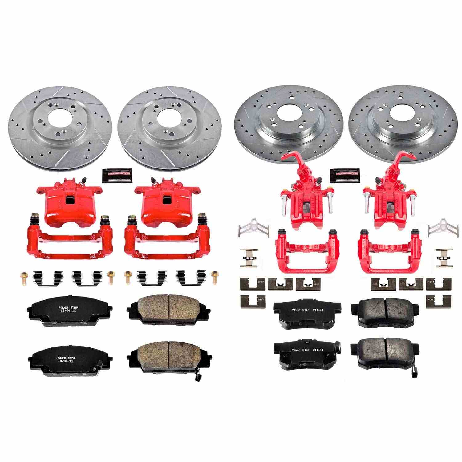 Power Stop 00-09 Honda S2000 Front & Rear Z23 Evolution Sport Brake Kit w/Calipers