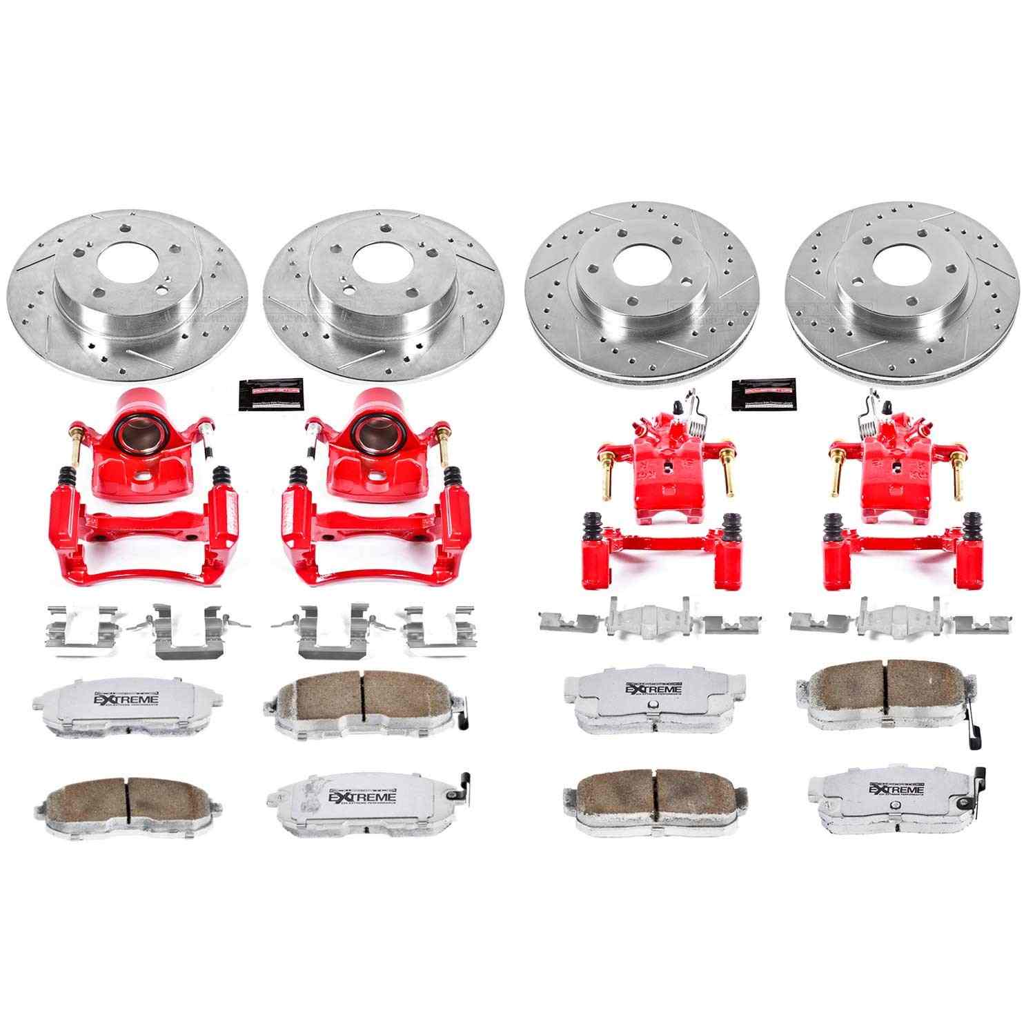 Power Stop 00-01 Infiniti I30 Front & Rear Z26 Street Warrior Brake Kit w/Calipers