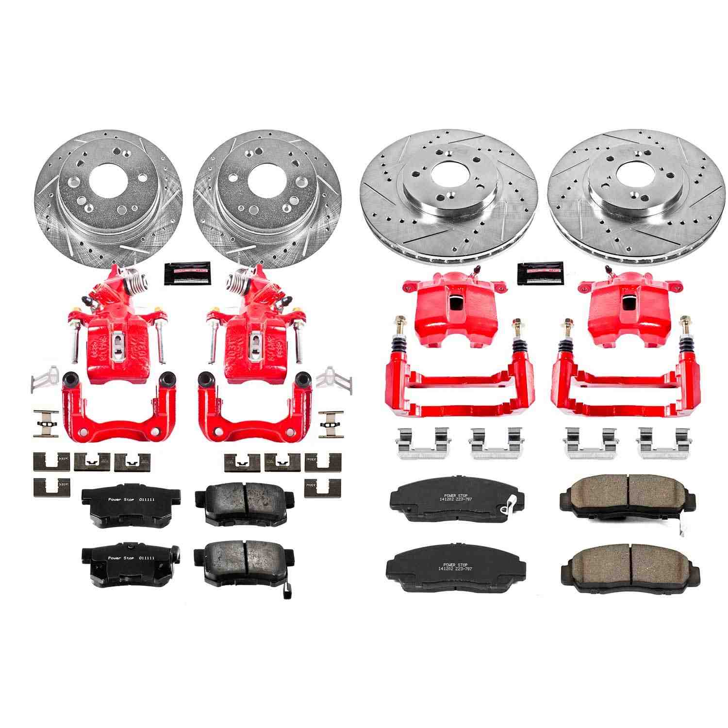 Power Stop 01-03 Acura CL Front & Rear Z23 Evolution Sport Brake Kit w/Calipers