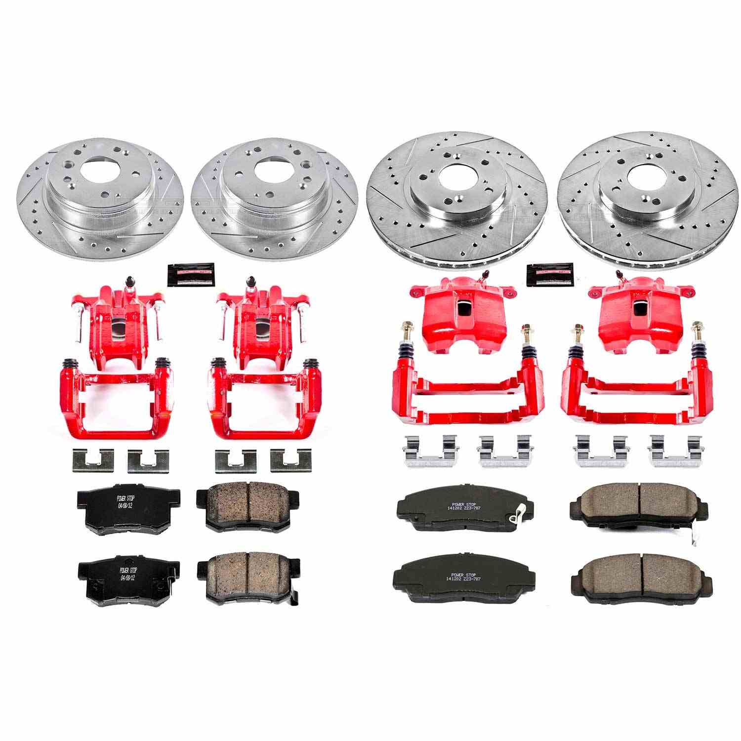 Power Stop 04-08 Acura TL Front & Rear Z23 Evolution Sport Brake Kit w/Calipers