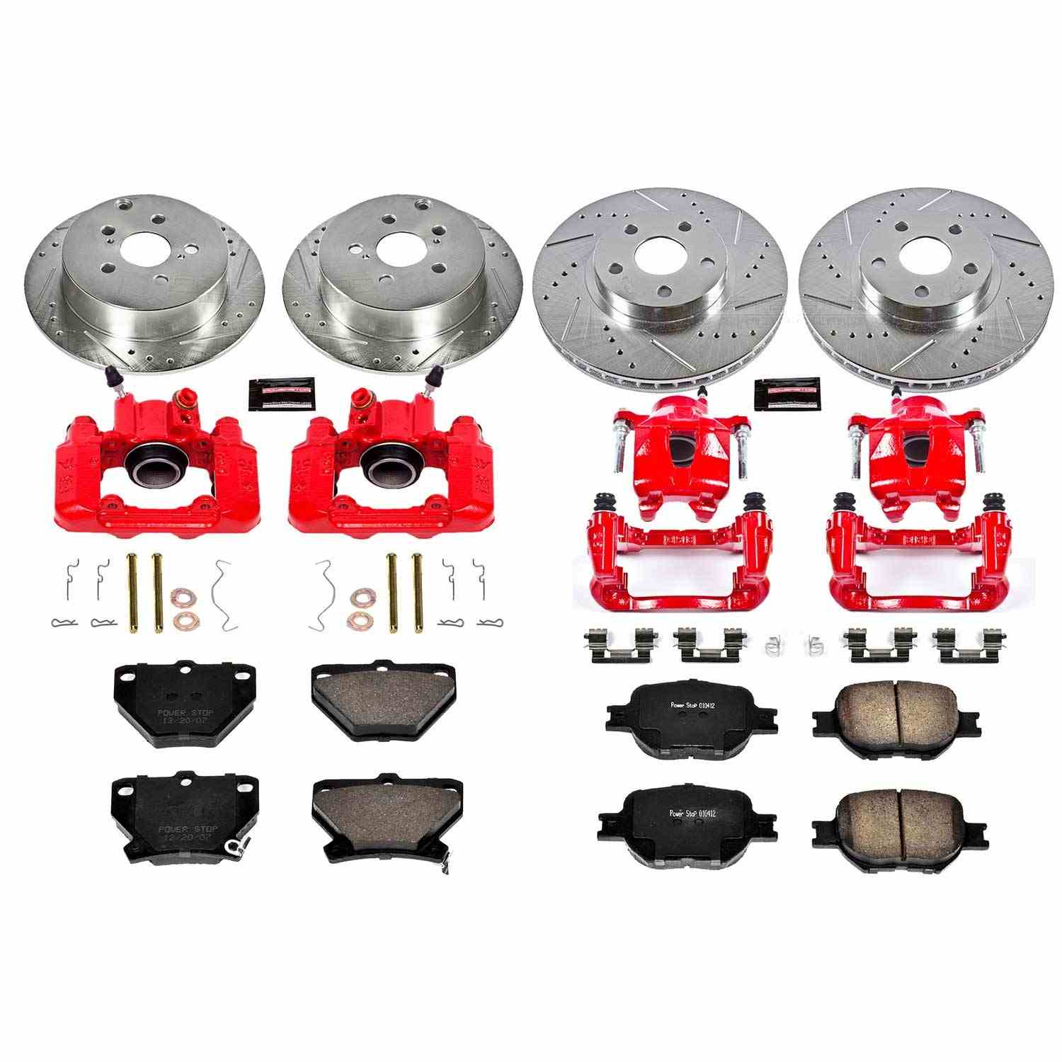 Power Stop 03-05 Toyota Celica Front & Rear Z23 Evolution Sport Brake Kit w/Calipers