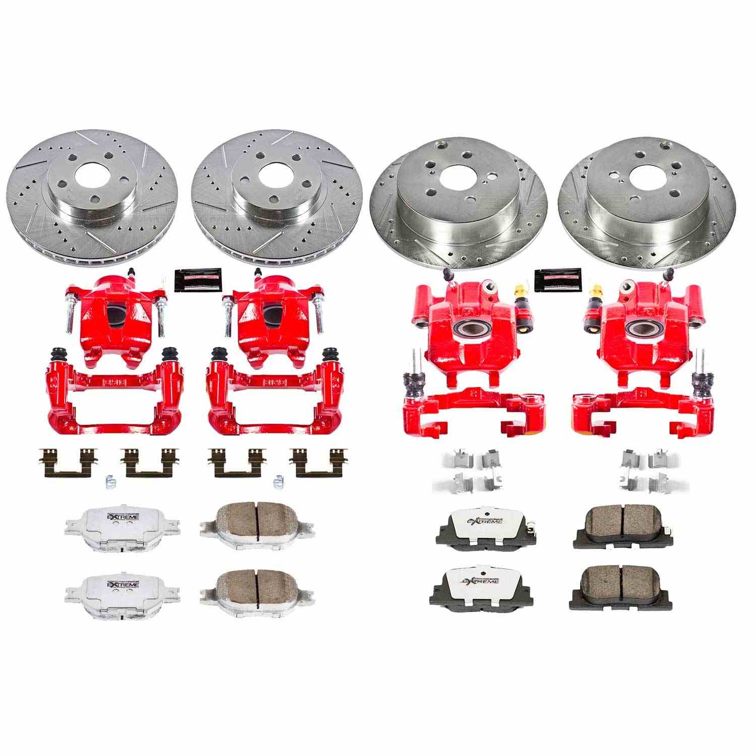 Power Stop 05-10 Scion tC Front & Rear Z26 Street Warrior Brake Kit w/Calipers
