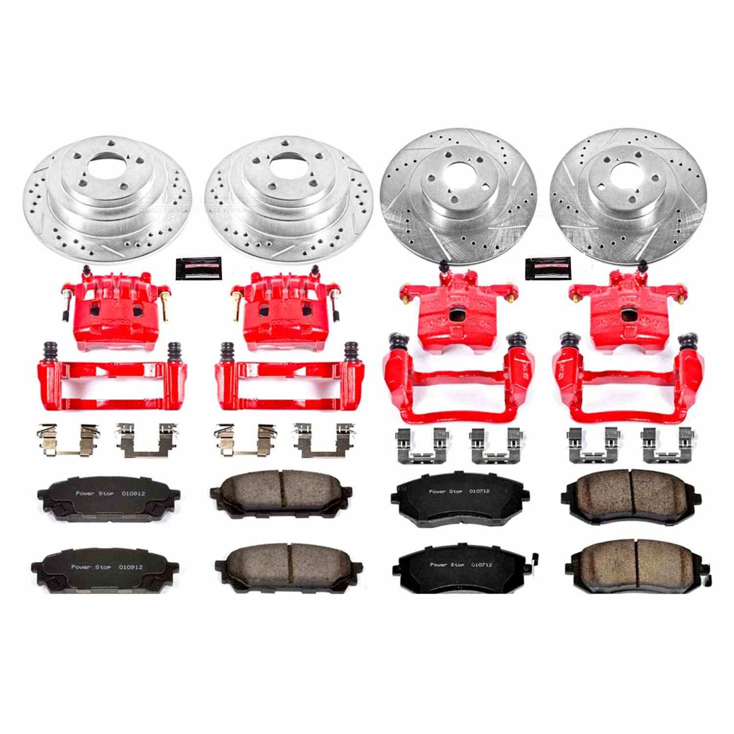 Power Stop 05-06 Saab 9-2X Front & Rear Z23 Evolution Sport Brake Kit w/Calipers