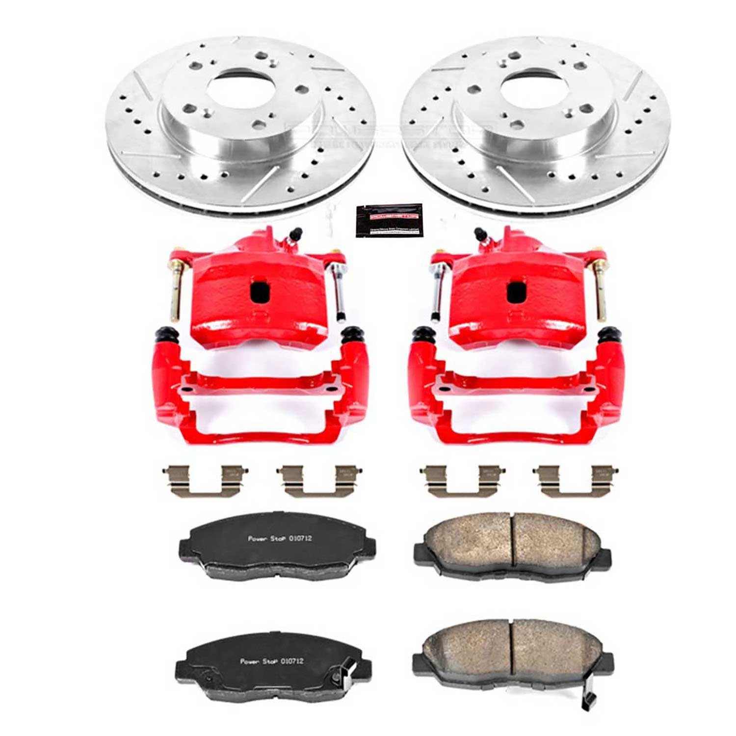 Power Stop 06-11 Honda Civic Front Z23 Evolution Sport Brake Kit w/Calipers