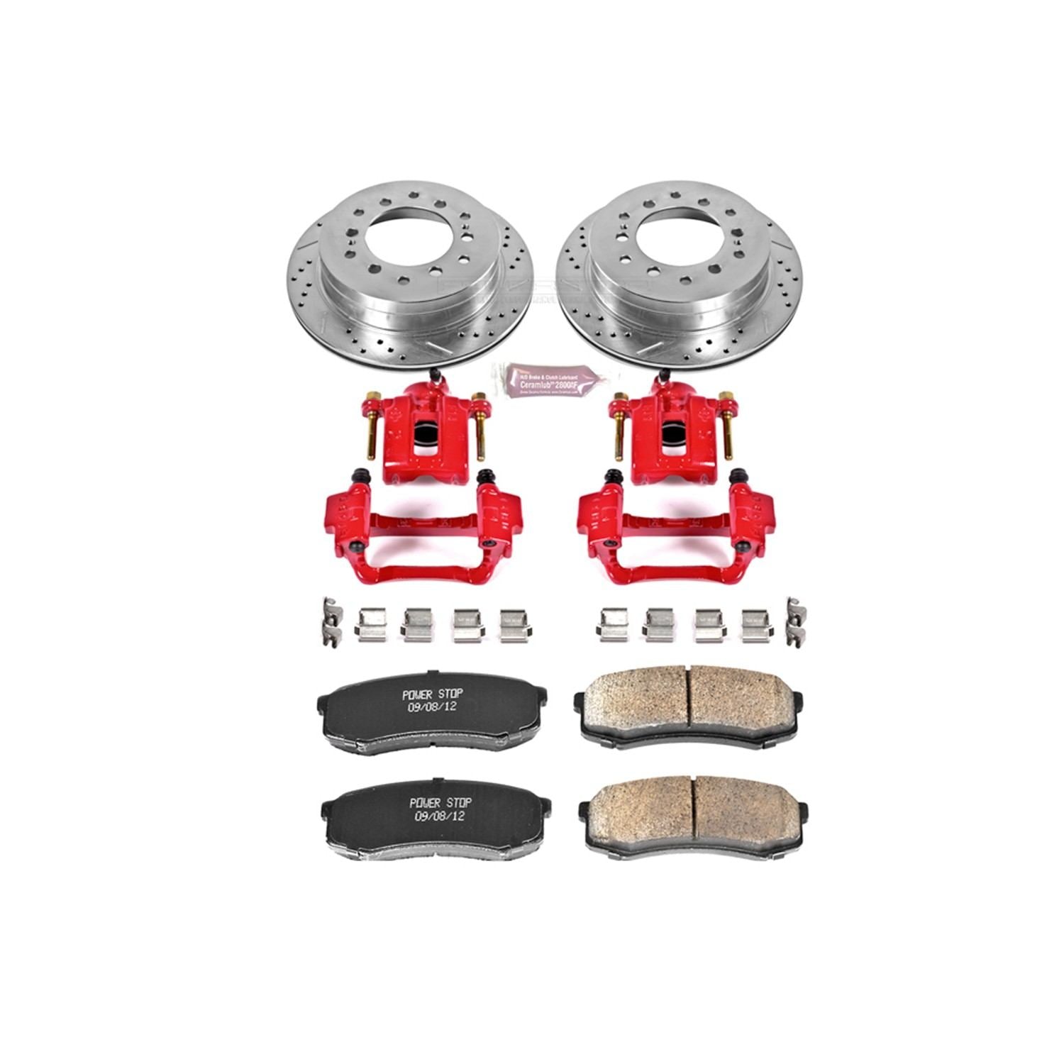 Power Stop 03-09 Lexus GX470 Rear Z23 Evolution Sport Brake Kit w/Calipers
