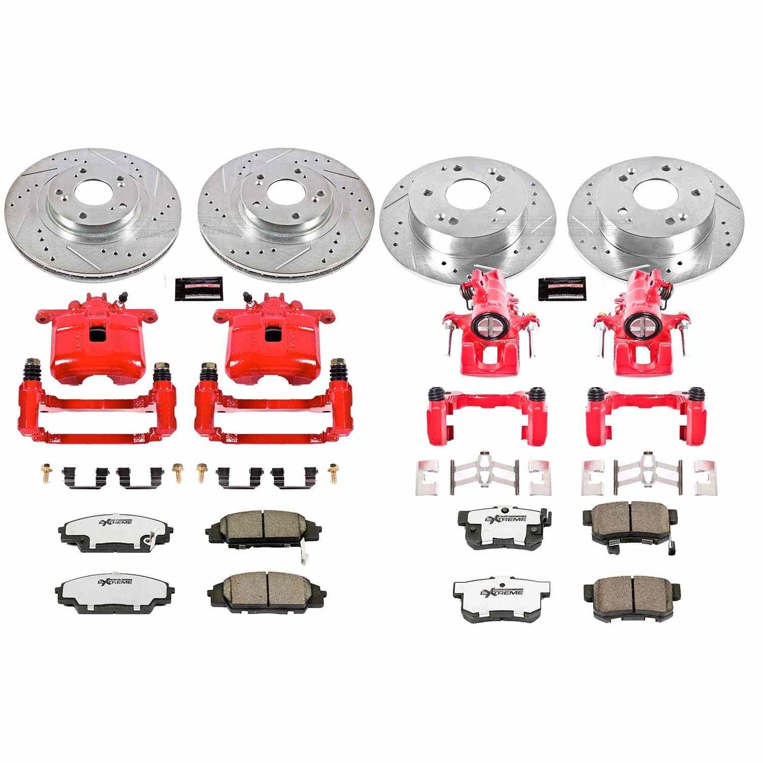 Power Stop 02-06 Acura RSX Front & Rear Z26 Street Warrior Brake Kit w/Calipers