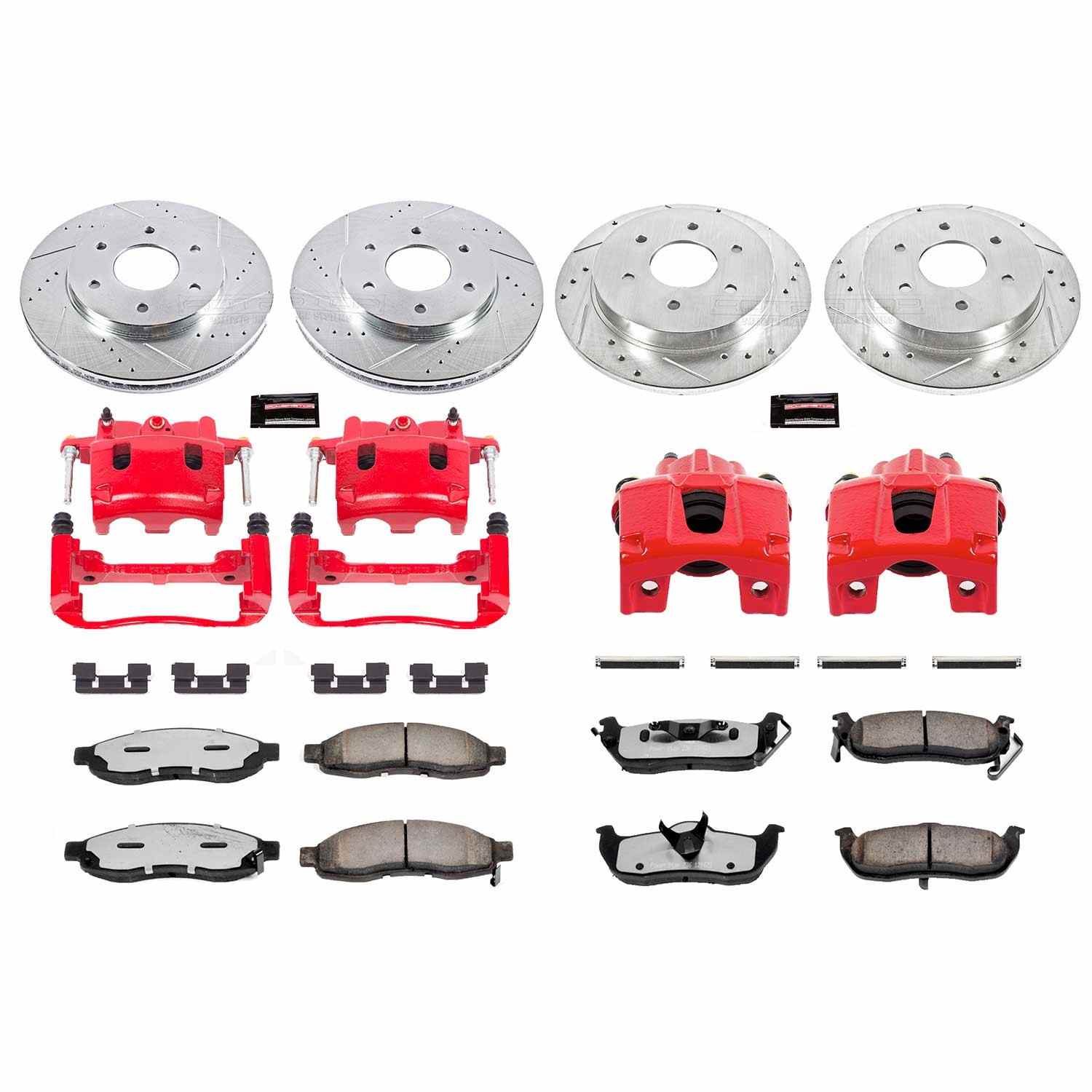 Power Stop 04-05 Nissan Titan Front and Rear Z36 Truck & Tow Kit w/Cals