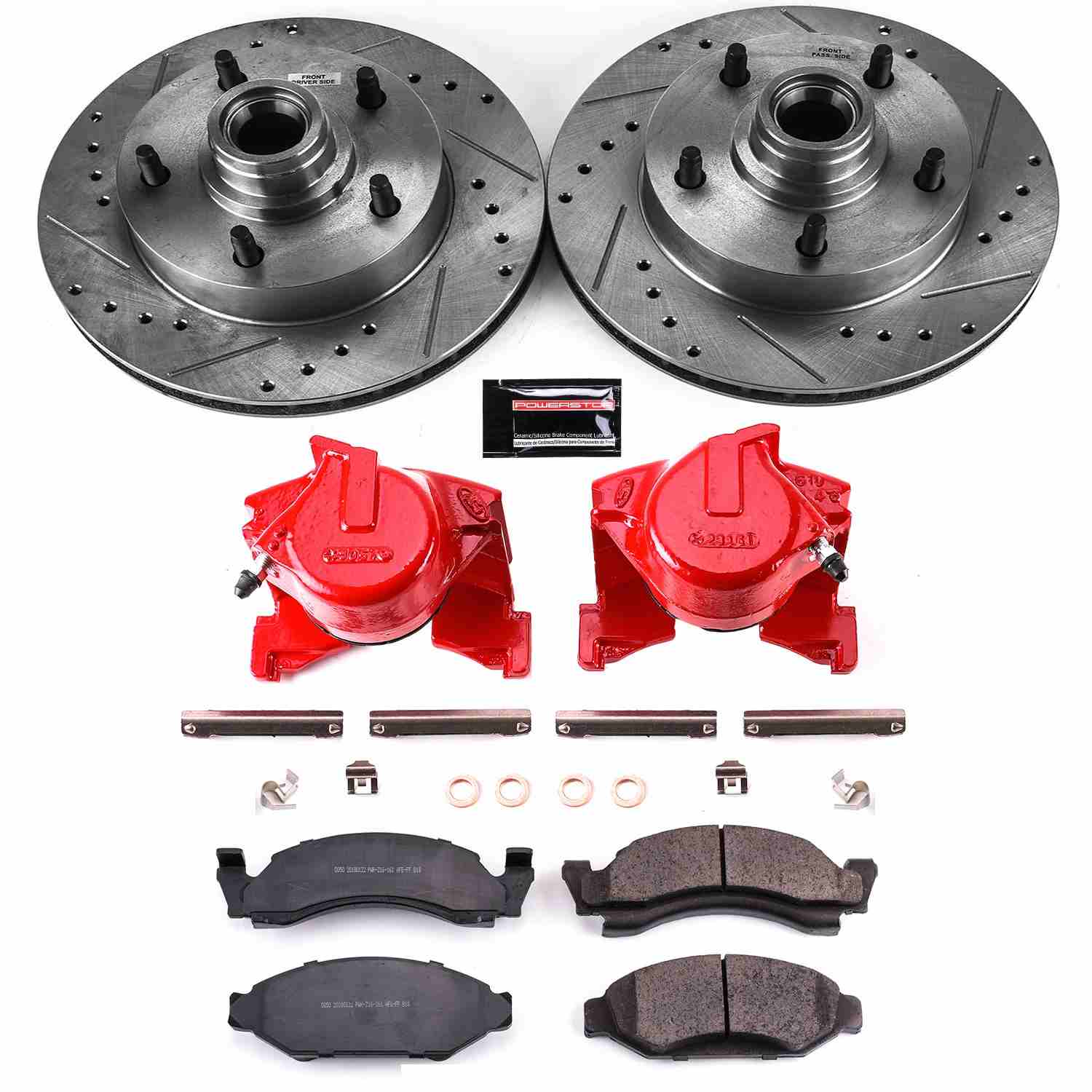 Power Stop 1986 Ford E-150 Econoline Front Z23 Evolution Sport Brake Kit w/Calipers