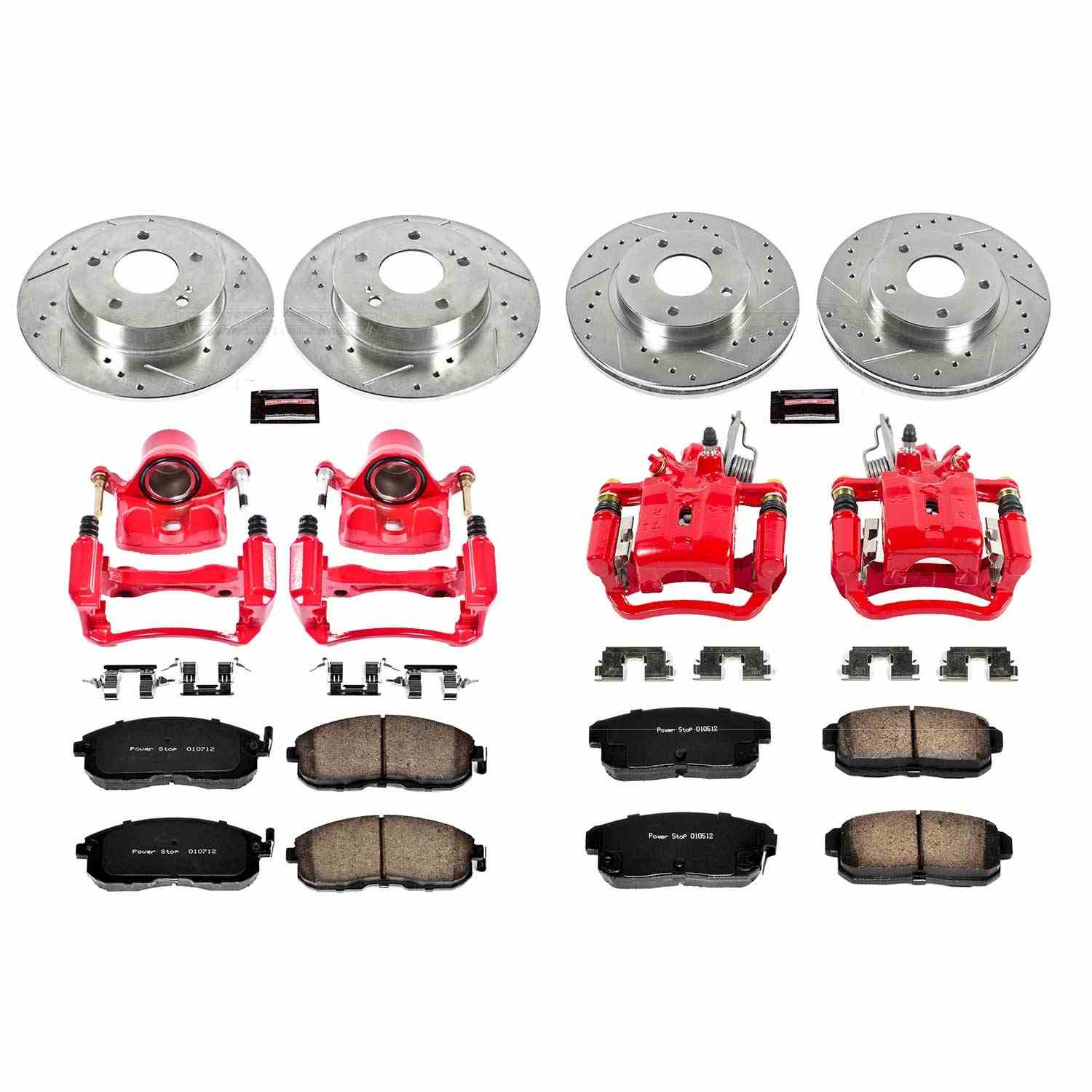 Power Stop 2001 Nissan Maxima Front & Rear Z23 Evolution Sport Brake Kit w/Calipers