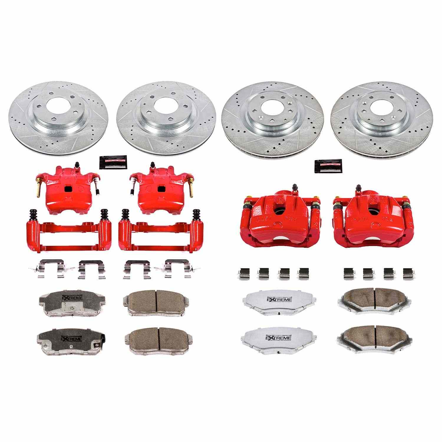Power Stop 04-11 Mazda RX-8 Front & Rear Z26 Street Warrior Brake Kit w/Calipers
