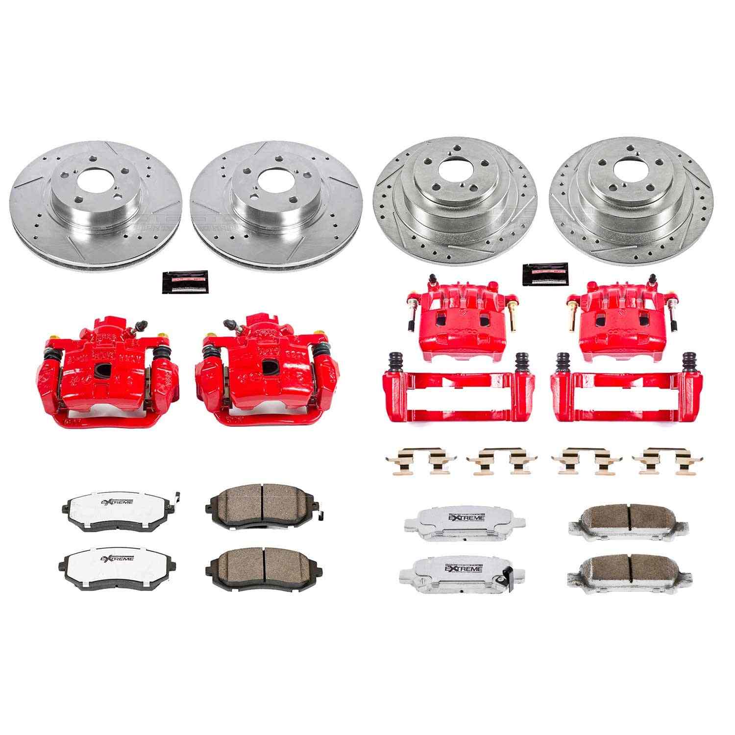 Power Stop 03-06 Subaru Baja Front & Rear Z26 Street Warrior Brake Kit w/Calipers